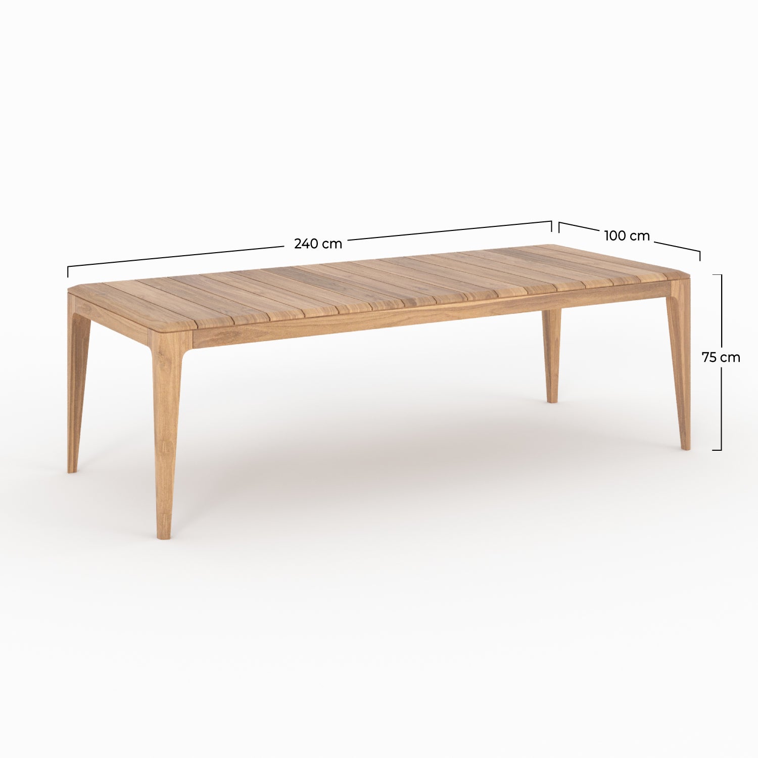 table jardin nonza bois de teck recycle 10 personnes