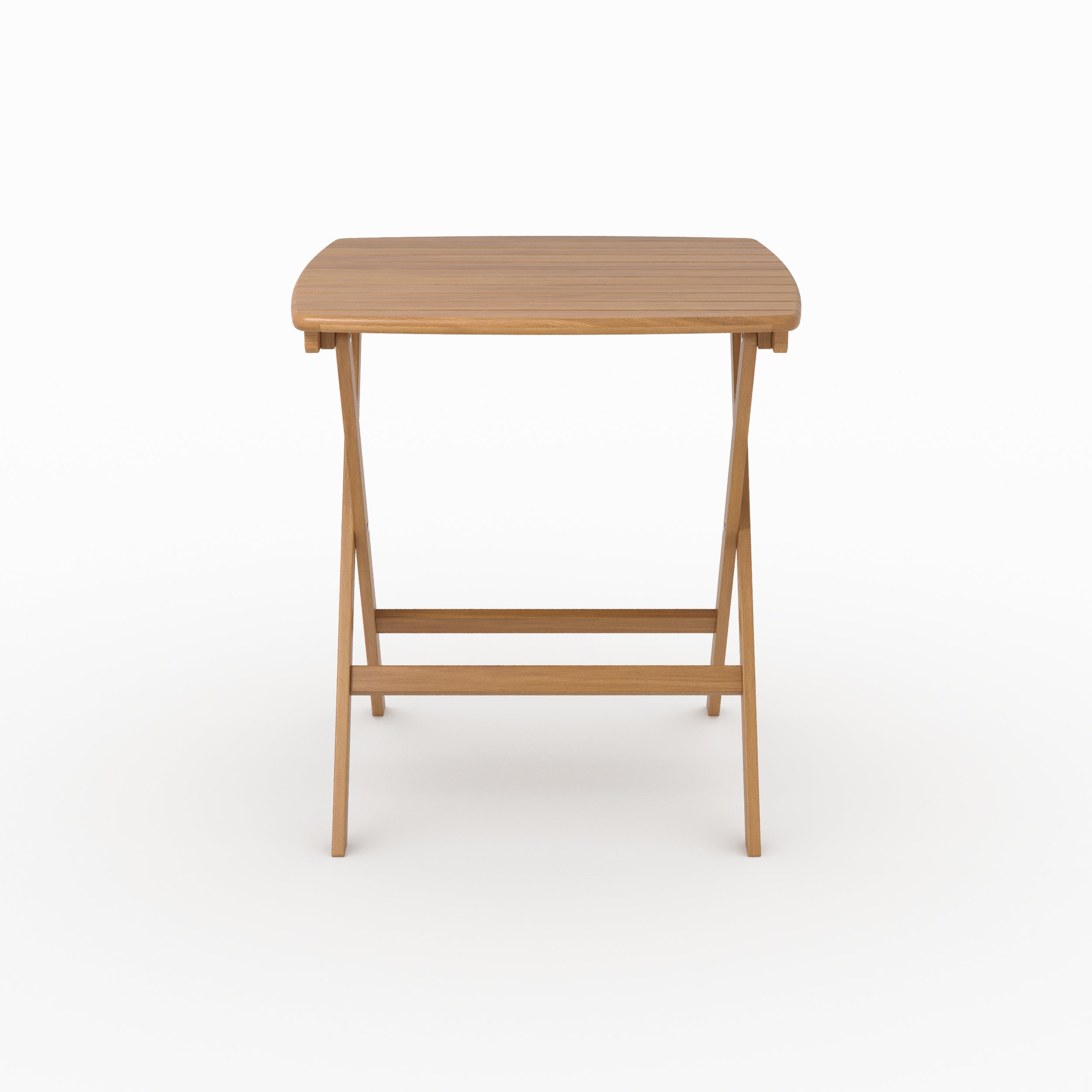Table de jardin pliante Siquijor carré en bois d'acacia huilé 2 personnes