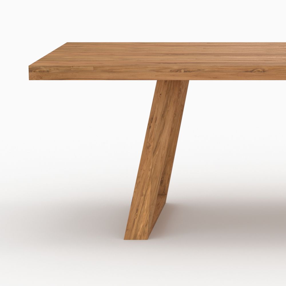 table jardin rectangulaire en bois de teck luma 10 personnes