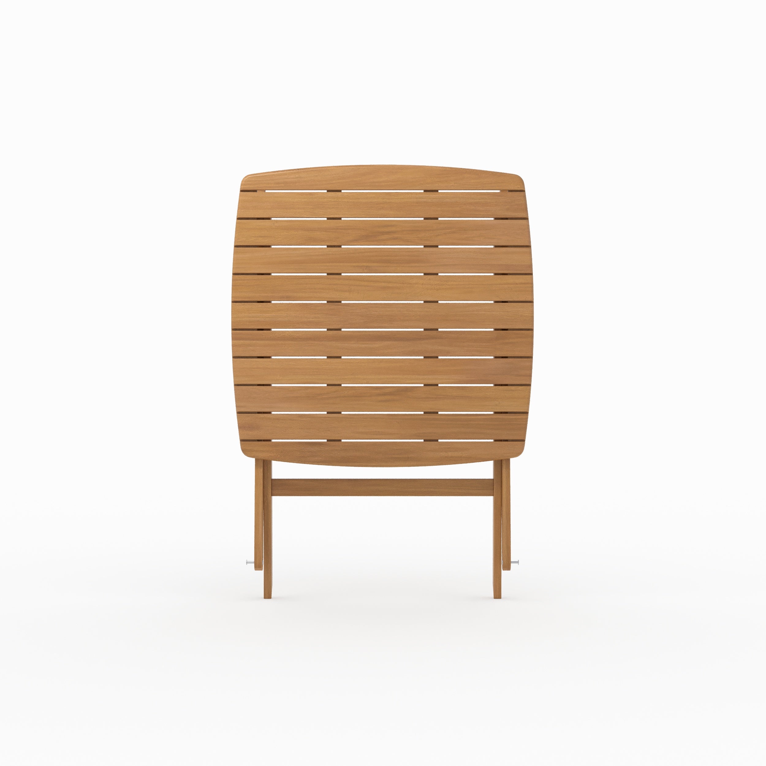 Table de jardin pliante Siquijor carré en bois d'acacia huilé 2 personnes