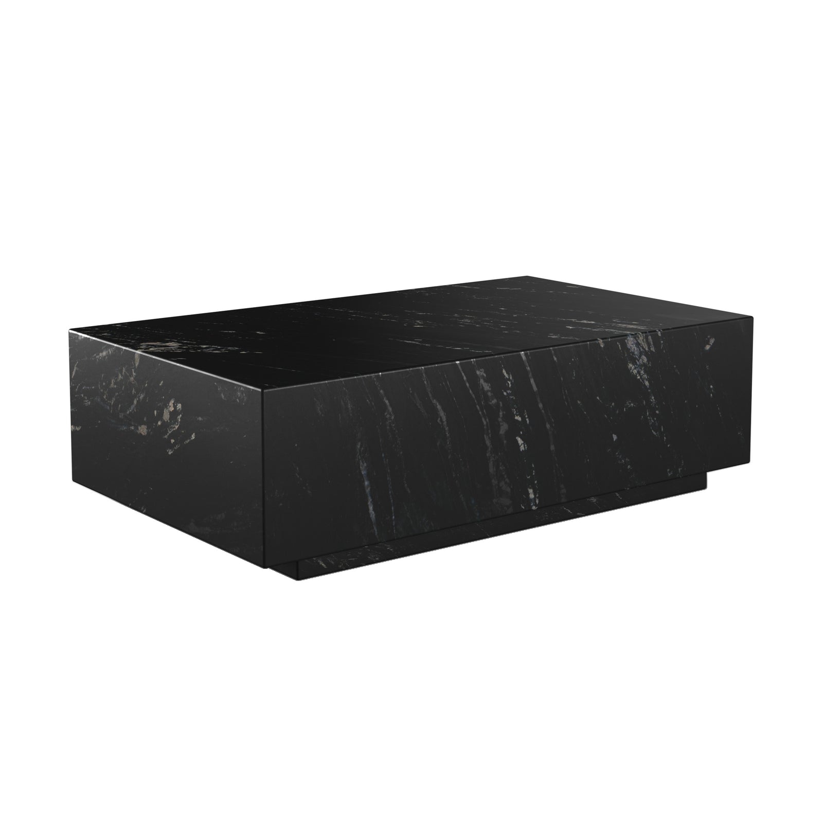 table marbre basse rectangulaire izae noire