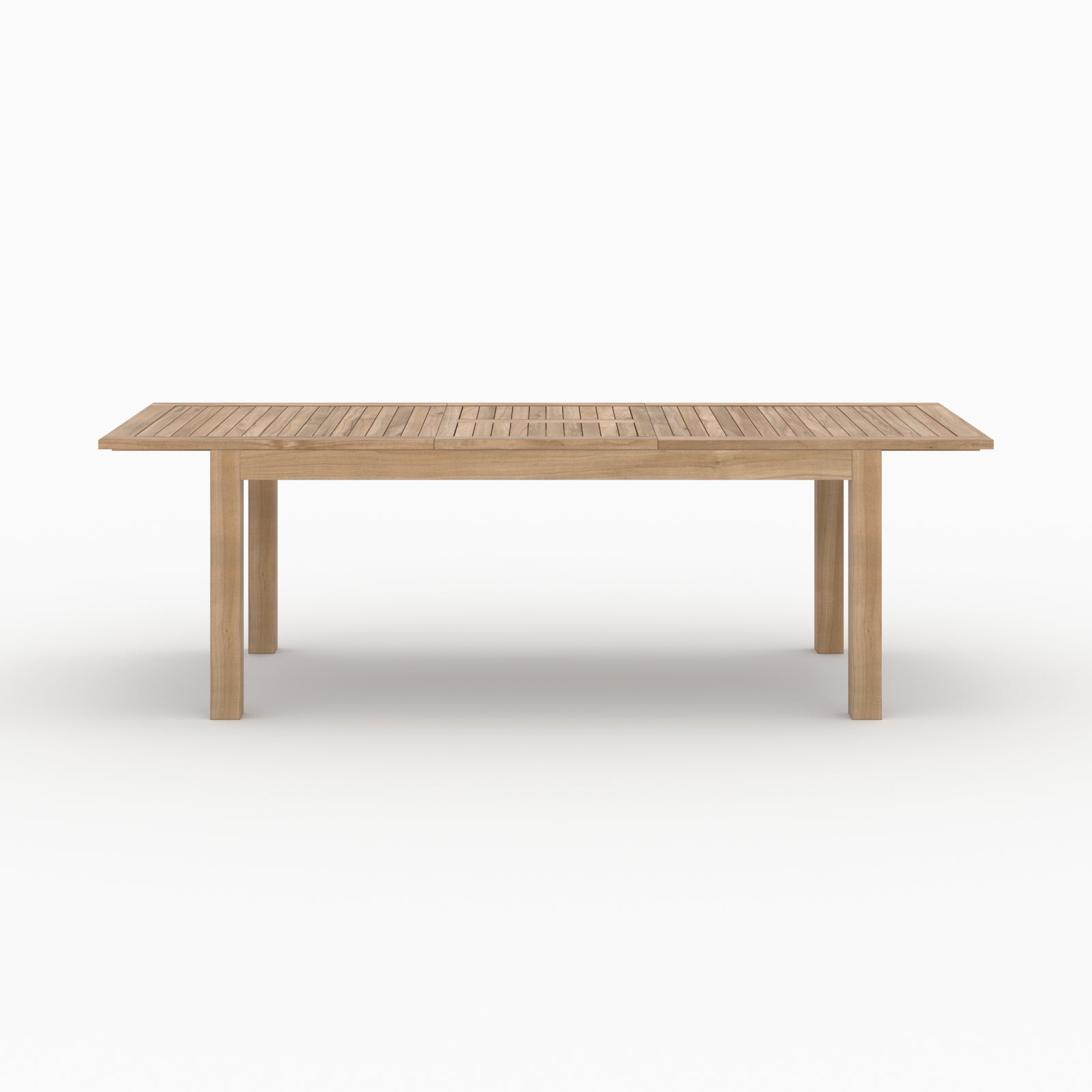 table nido de jardin extensible 180 240 cm en teck fond beige