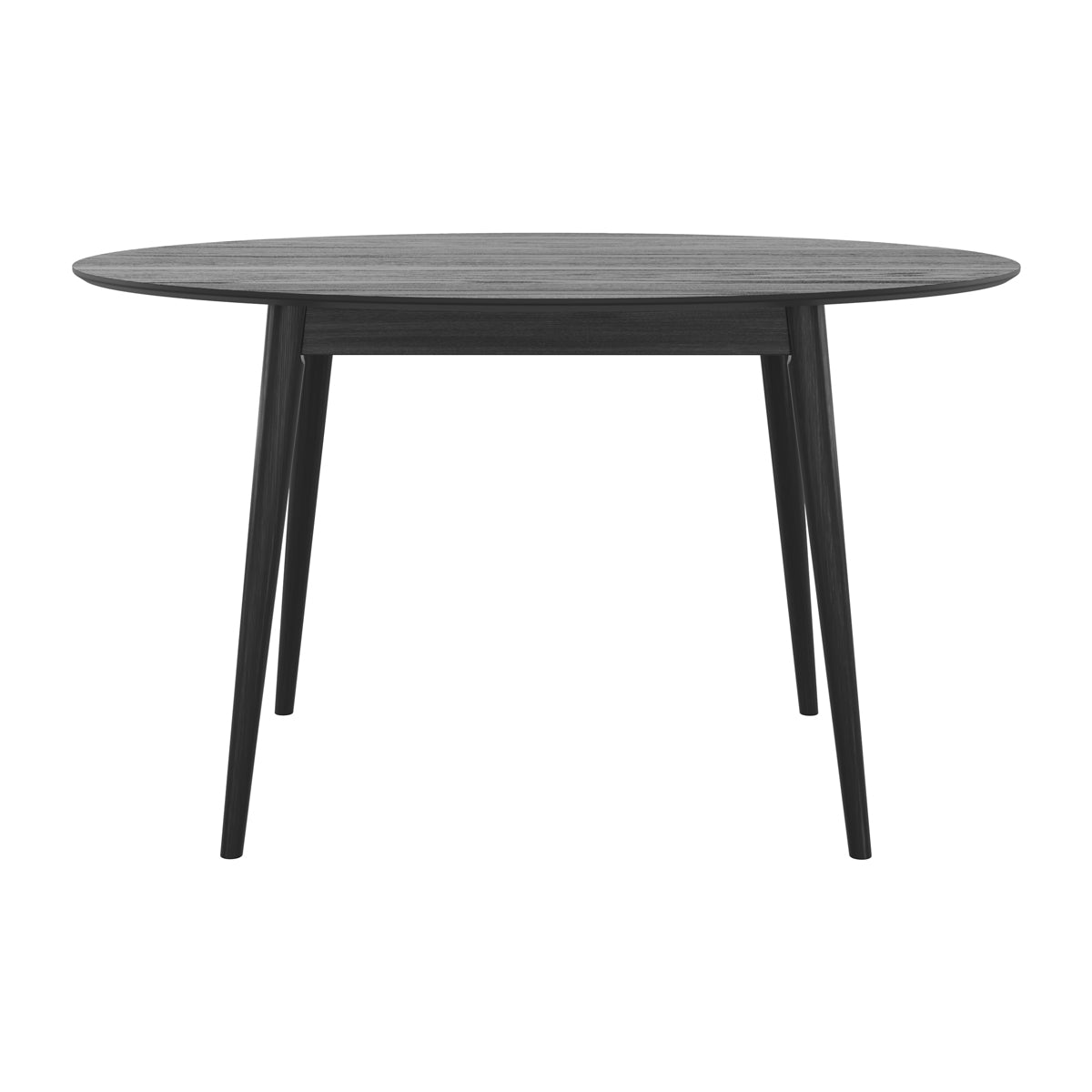 table ovale 130 cm en bois noir
