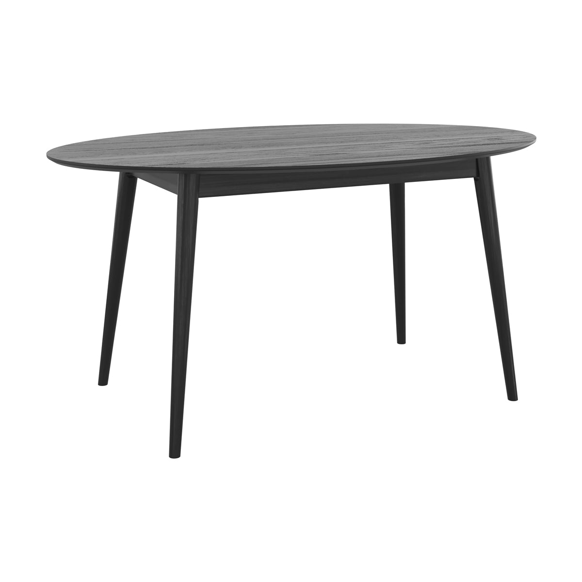 table ovale noire en bois 150 cm eddy