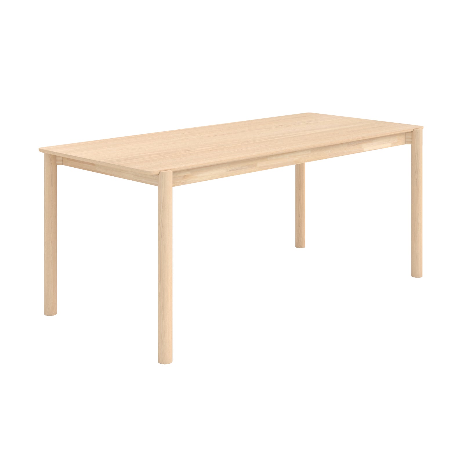 table rectangulaire bois de frene clair 6 places irene fond blanc