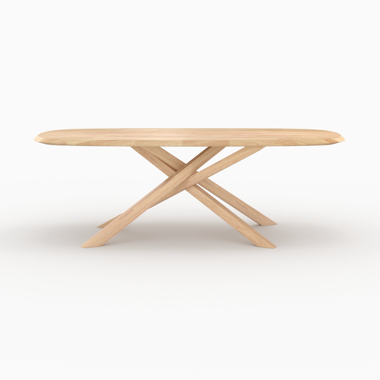 table rectangulaire en bois d hevea clair massif 8 personnes aladin