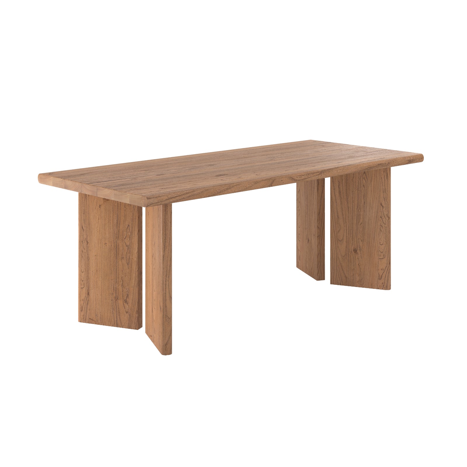 table rectangulaire en bois d orme albane 8 personnes fond blanc