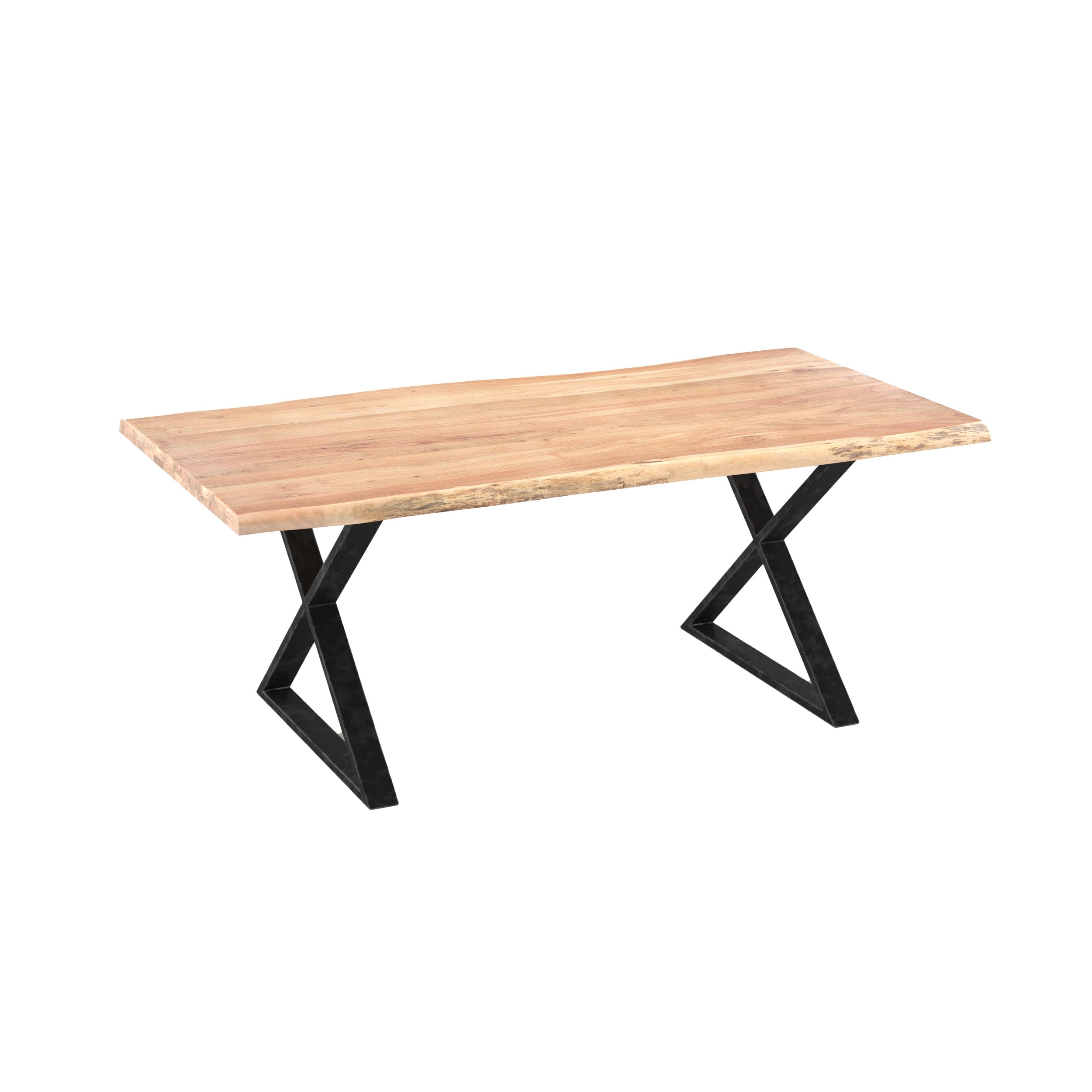 Table rectangulaire Gia en bois massif d'acacia 6 places