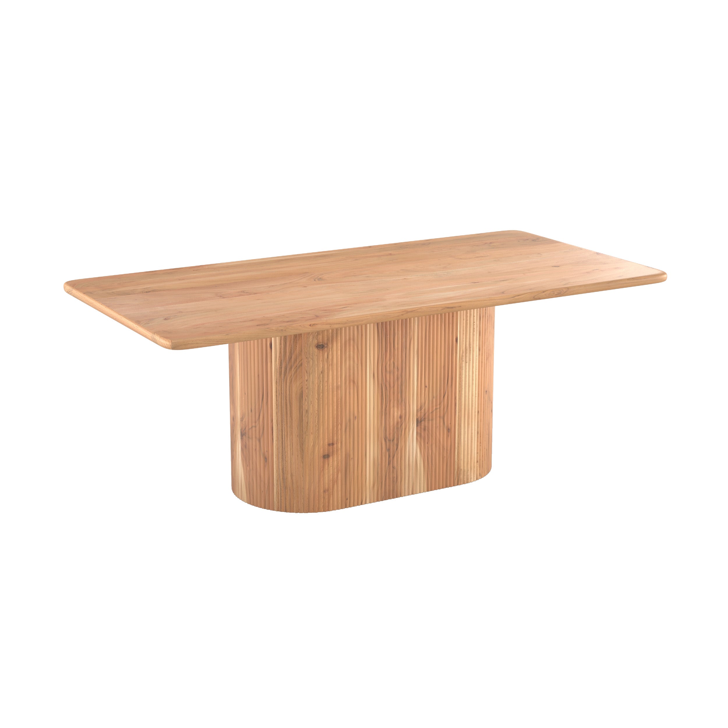 Table rectangulaire June en bois massif d'acacia 6 places