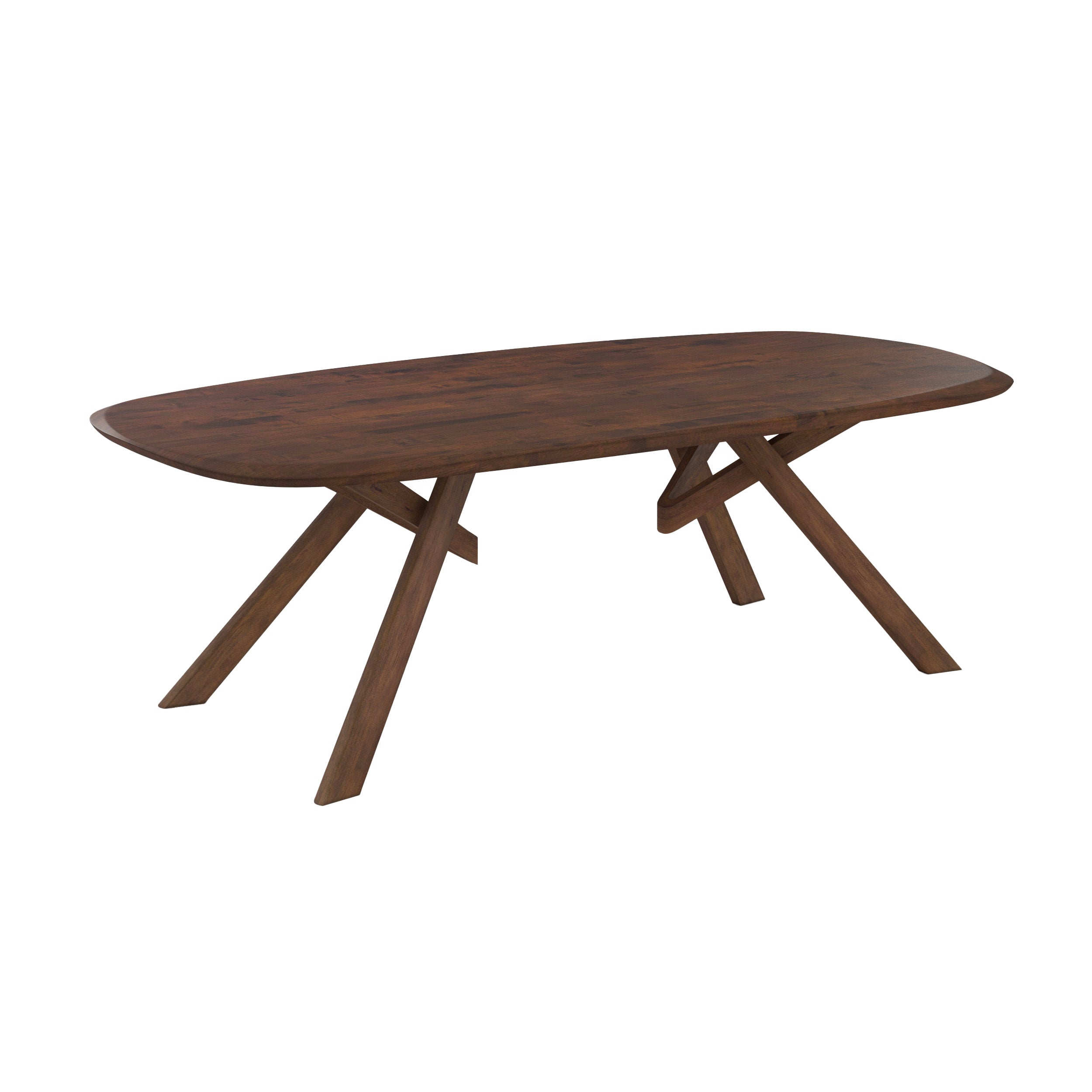 table rectangulaire merlin en bois d hevea massif fonce 8 personnes fond blanc