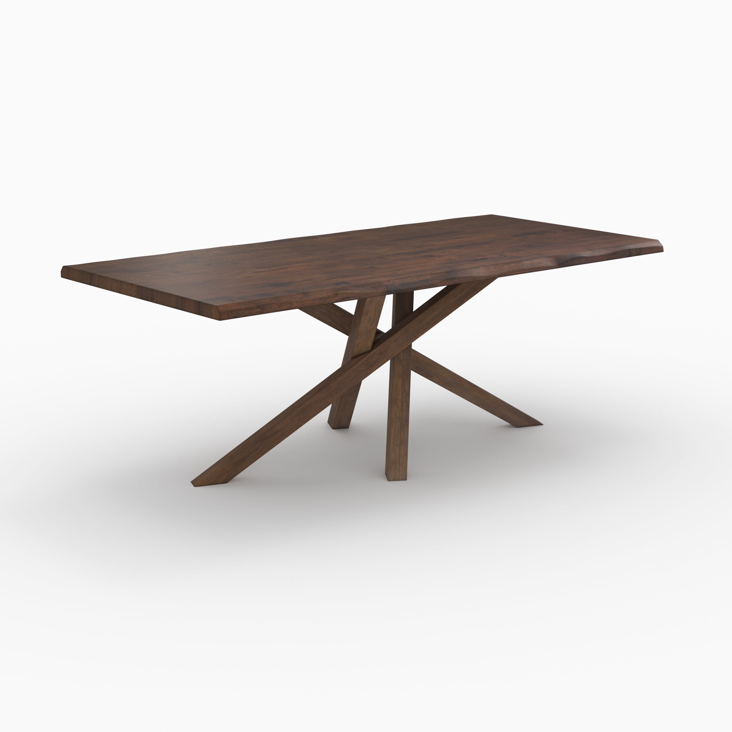 table robin en bois d hevea massif fonce 8 personnes