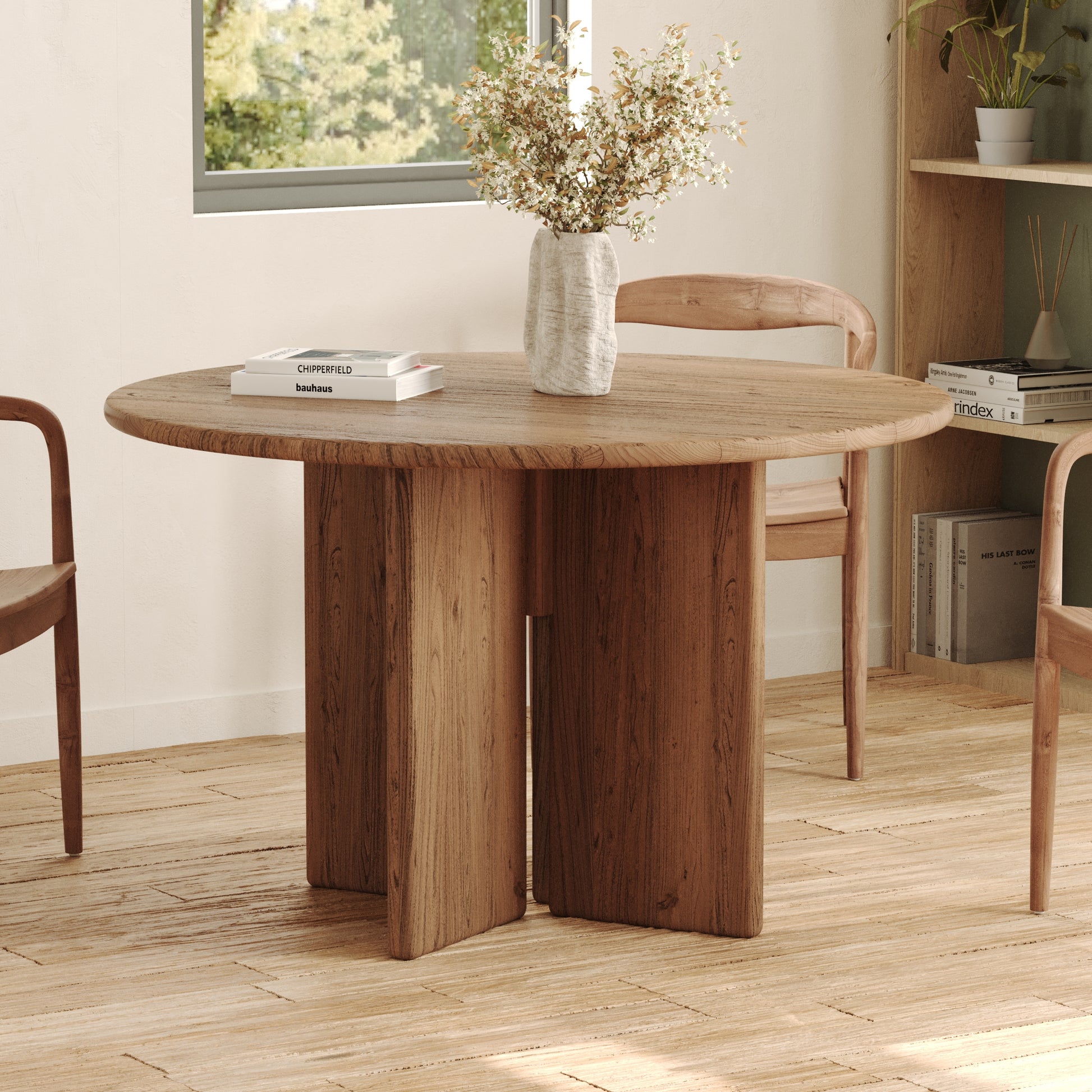 table ronde en bois d orme 4 personnes guilia