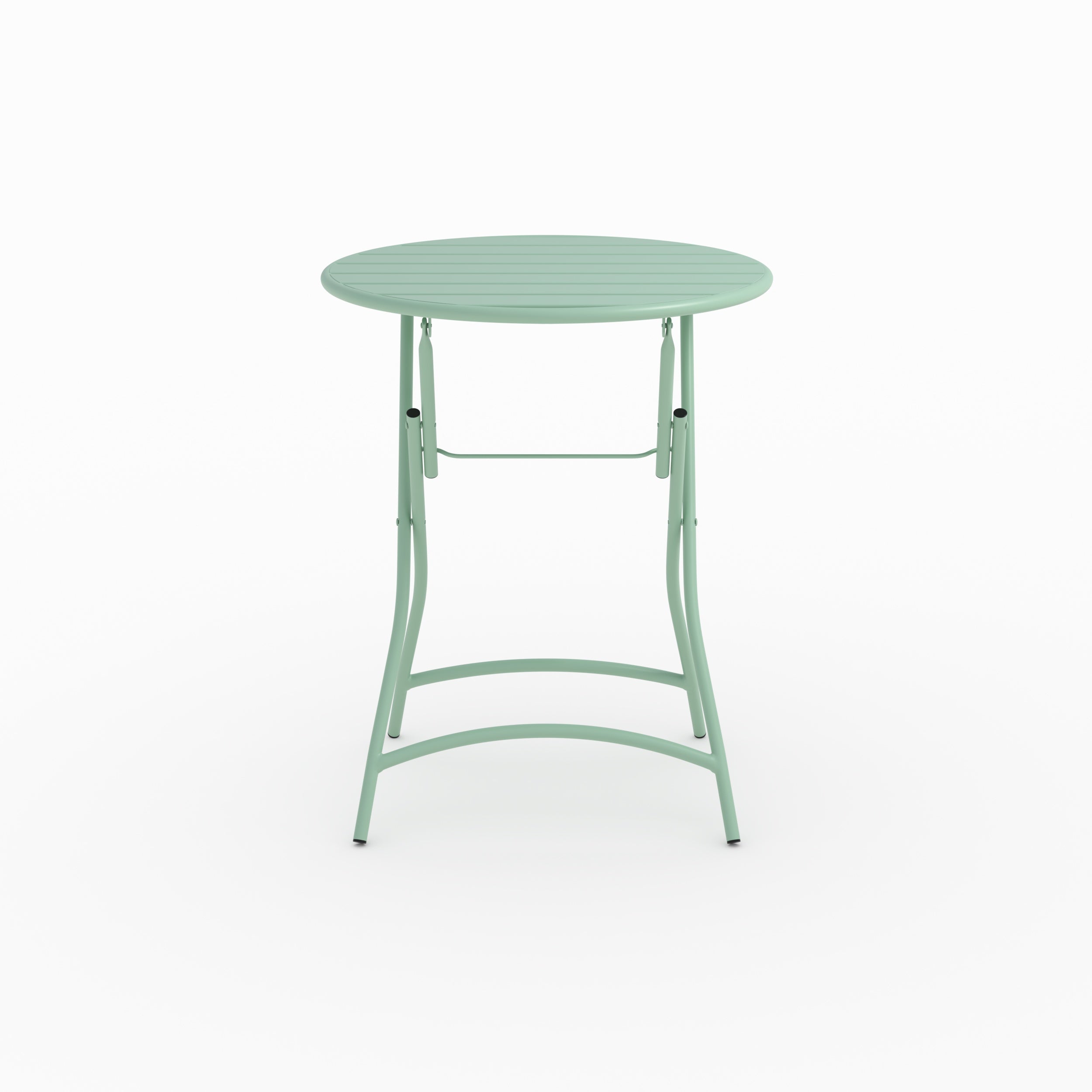 Table ronde et chaises de jardin pliantes Yumi 2 places en métal vert