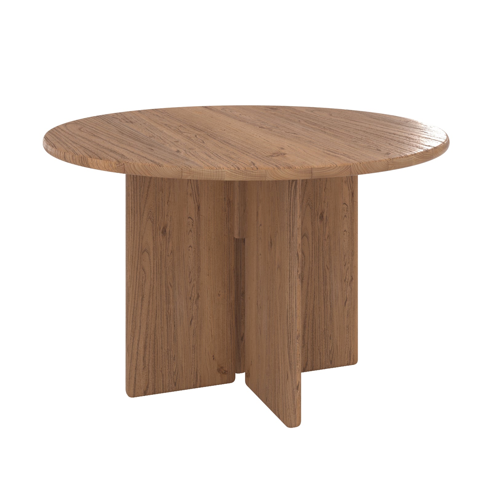 table ronde gulia en bois d orme 4 personnes fond blanc