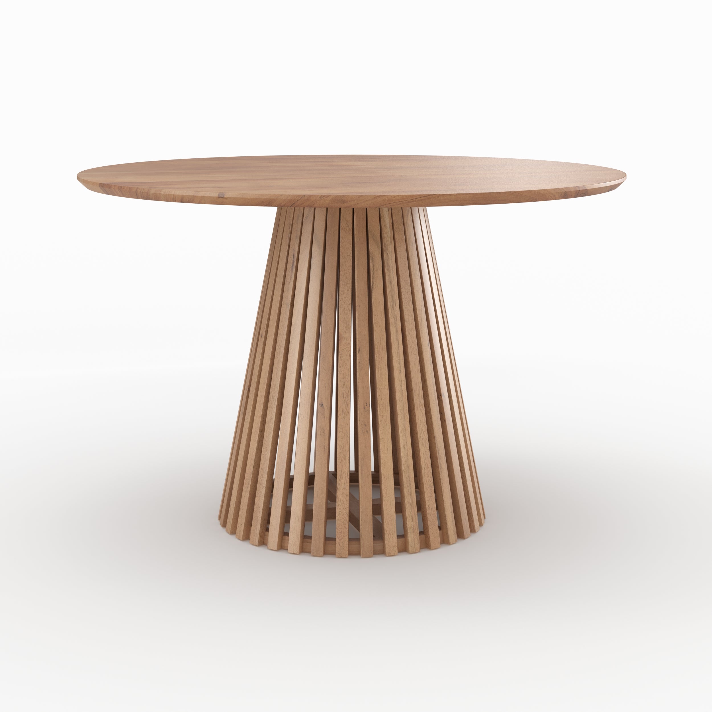 table ronde kepes bois acacia pied strie