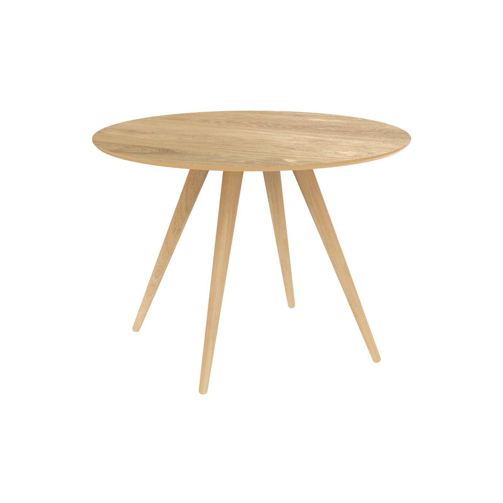 table ronde liwa bois clair 4 personnes