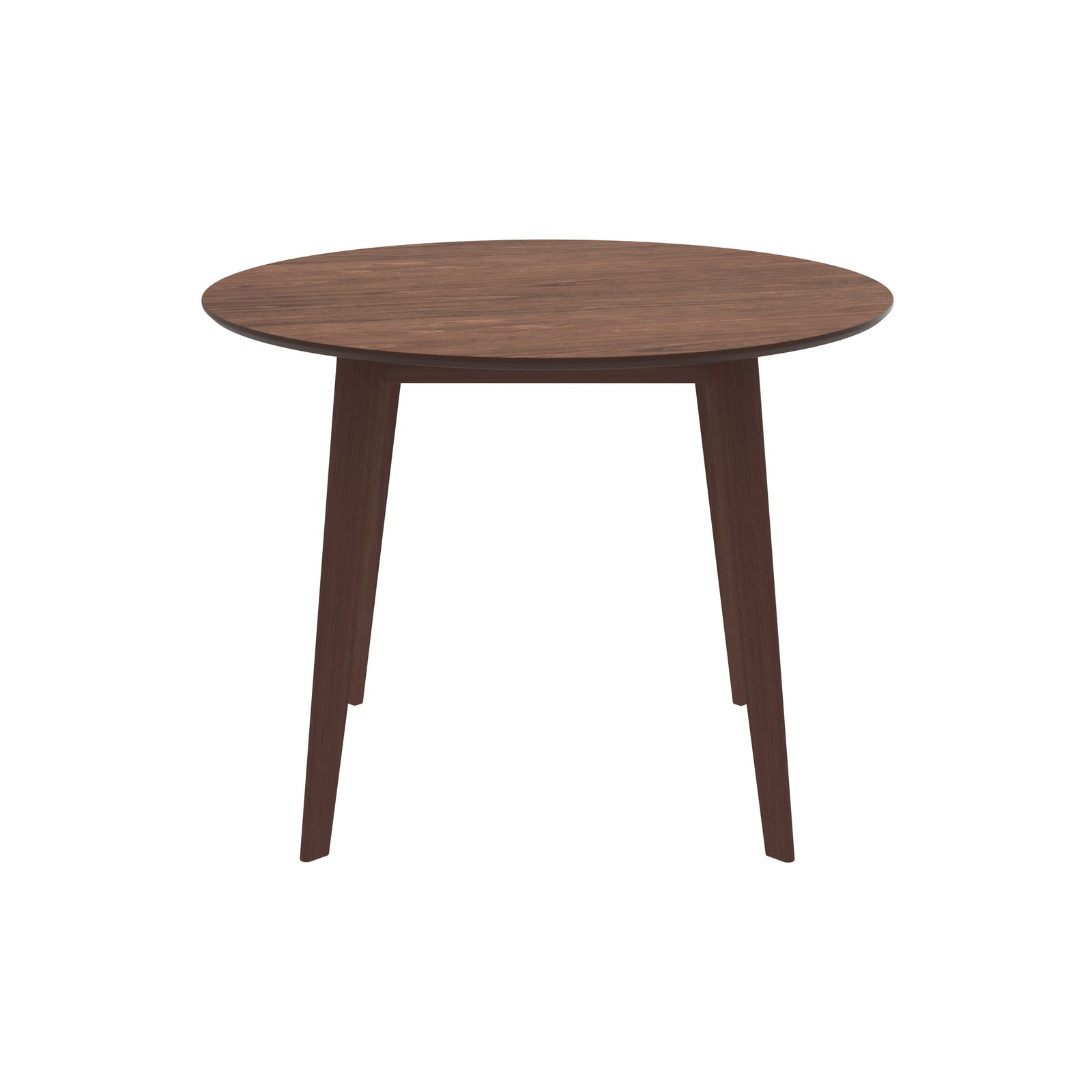 table ronde reno bois fonce 4 personnes