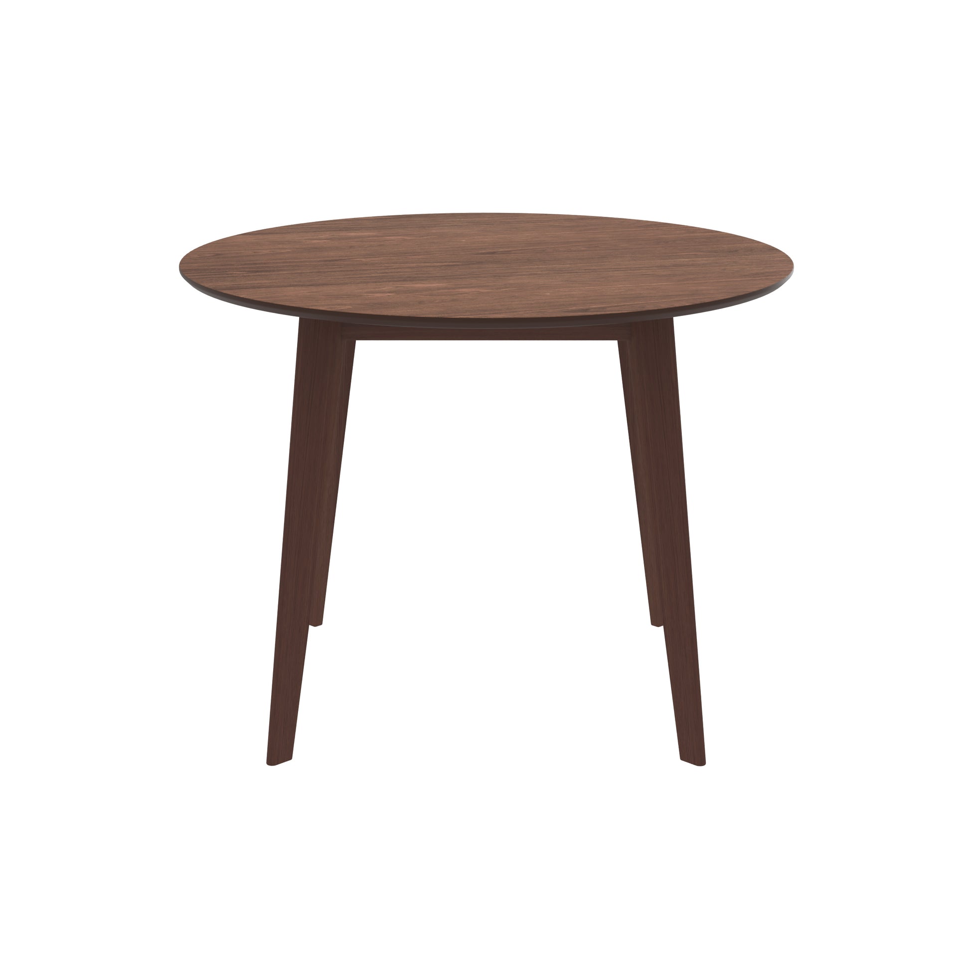 table ronde reno bois fonce 4 personnes