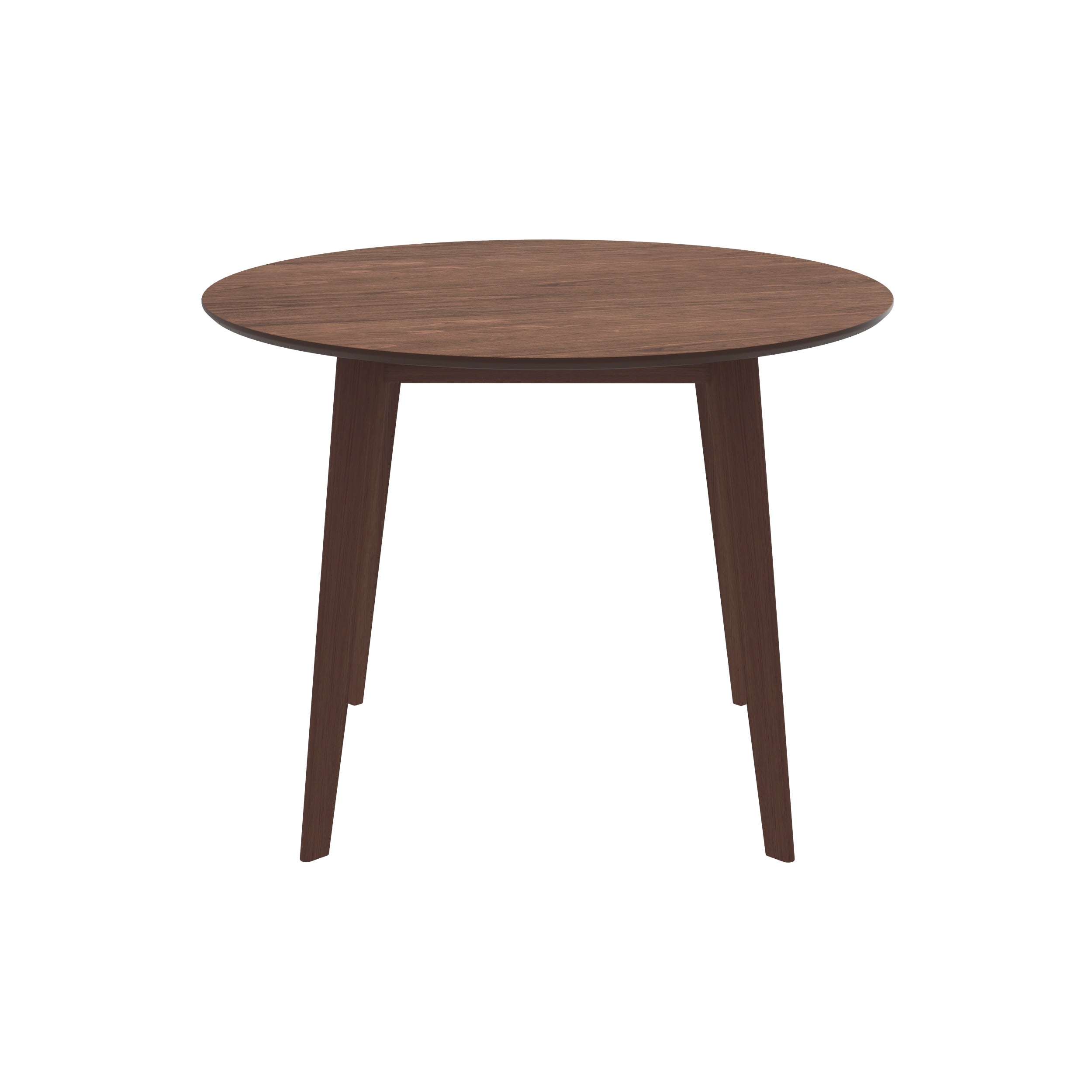 table ronde reno bois fonce 4 personnes