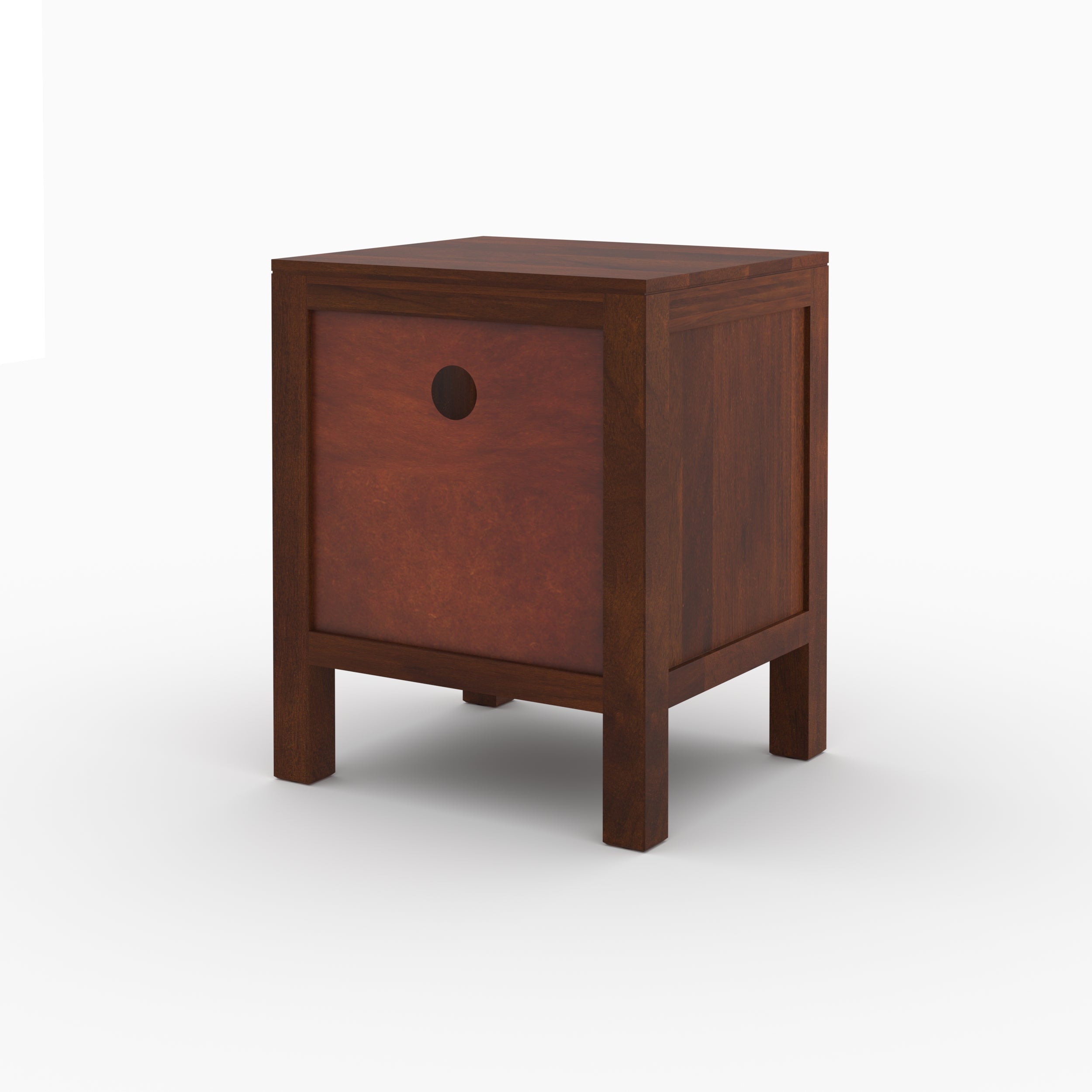 table_chevet_tiki_cannage_bois_manguier_fonce_vintage