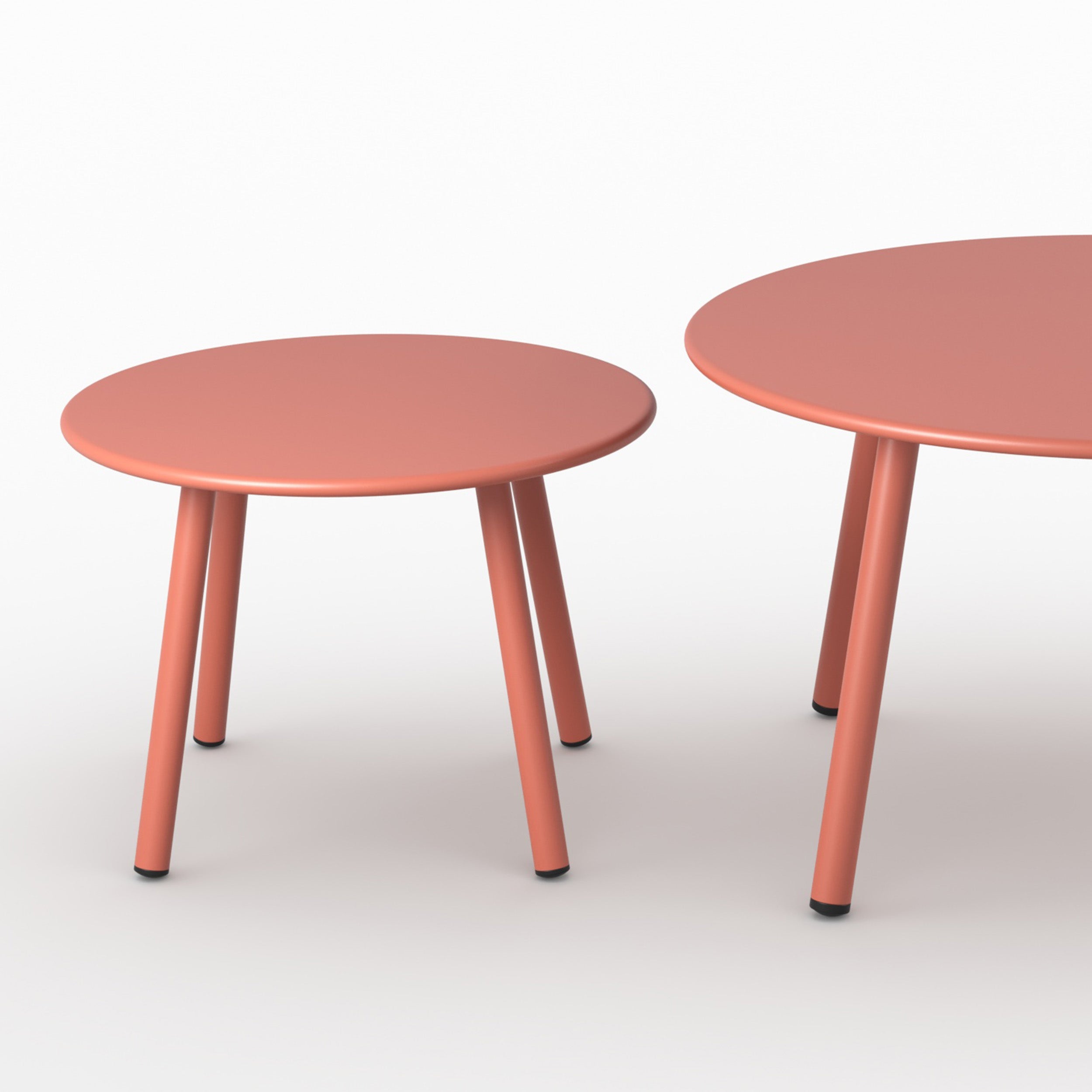 Tables basses de jardin Féria en métal terracotta (lot de 2)