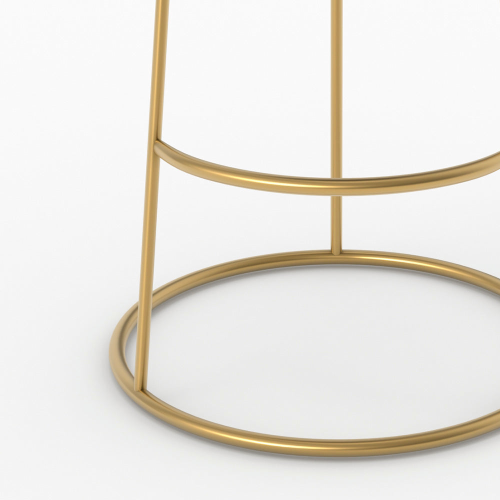 tabouret bar kendal en velours noir et pieds dores 73 cm lot de 2