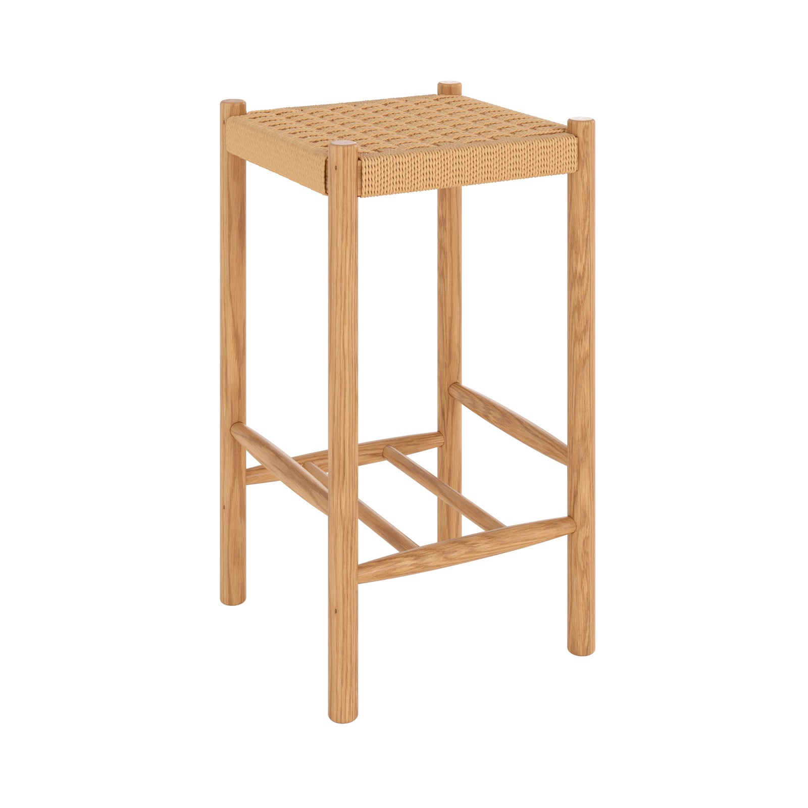 tabouret bar kepler 65 cm bois chene fond blanc