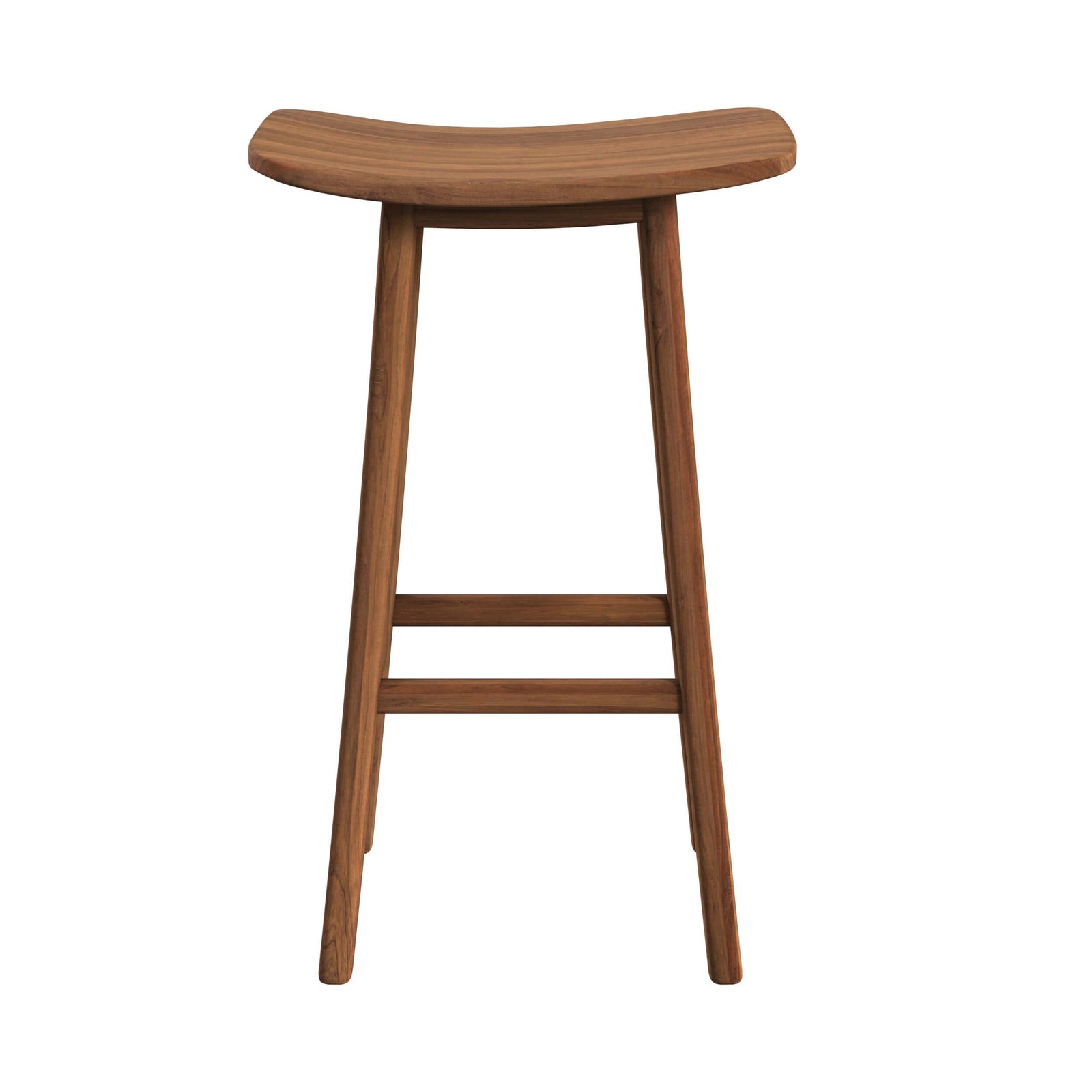 tabouret de bar bois de teck vittoria 77 cm