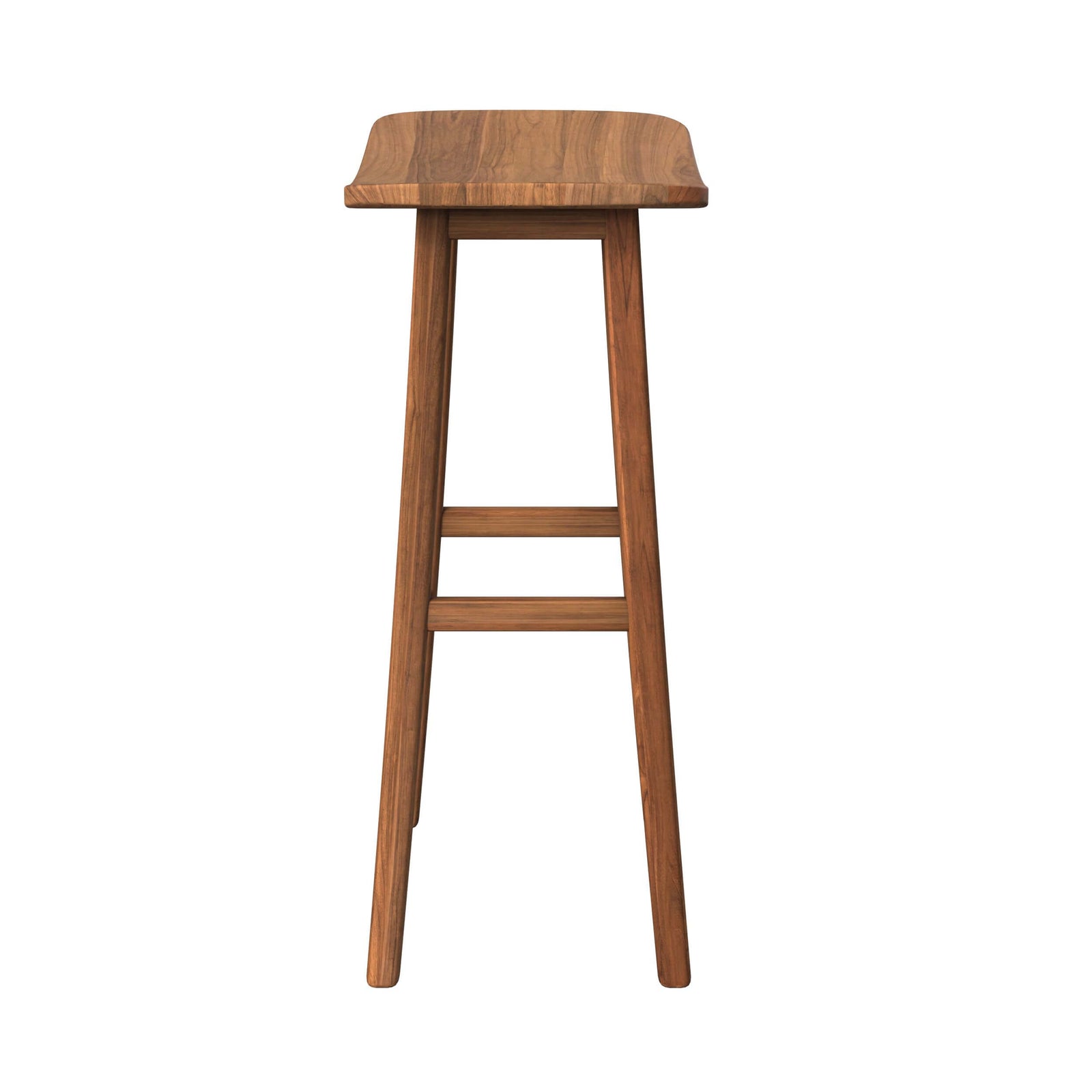 tabouret de bar en bois de teck hauteur 77 cm vittoria