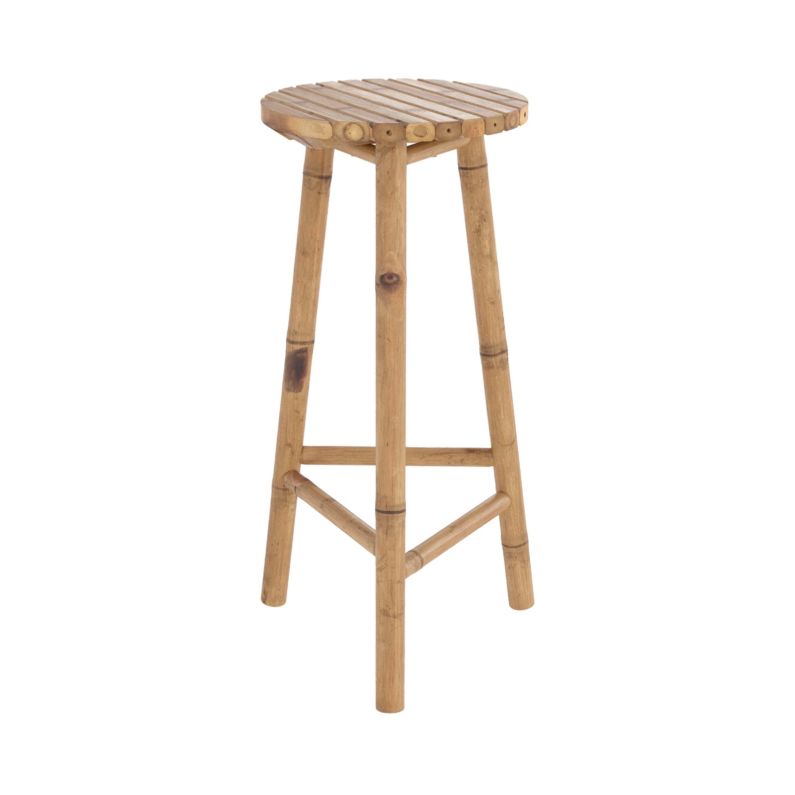 tabouret de bar exterieur eli en bambou 74 cm fond blanc