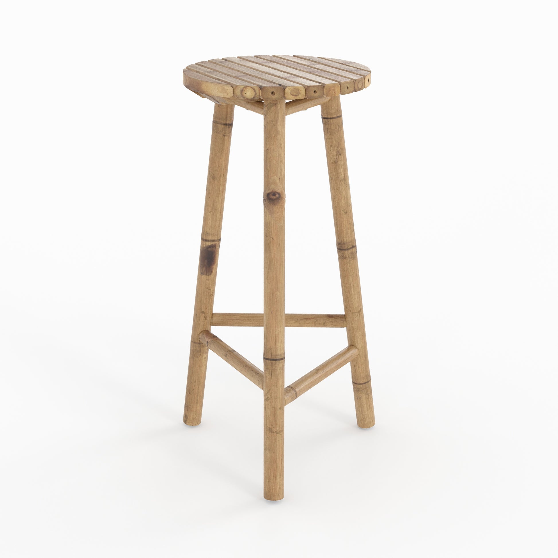 tabouret de bar exterieur eli en bambou 74 cm