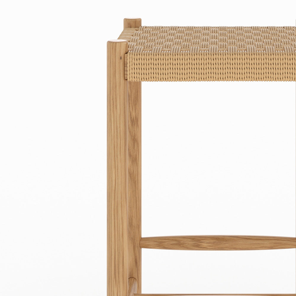 tabouret de bar kepler 65 cm chene tressage