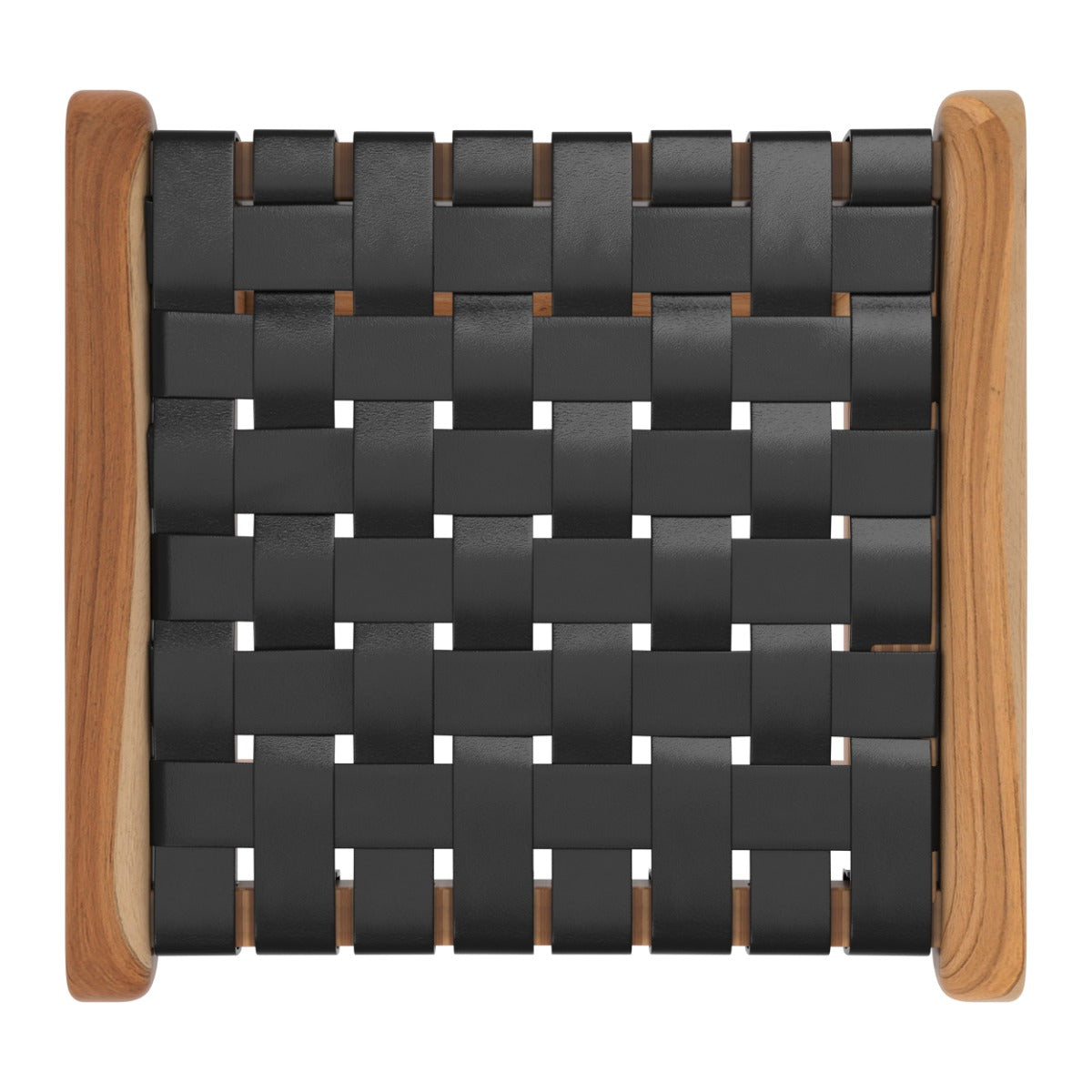 tabouret de bar kuna en cuir tresse 68 cm kuna