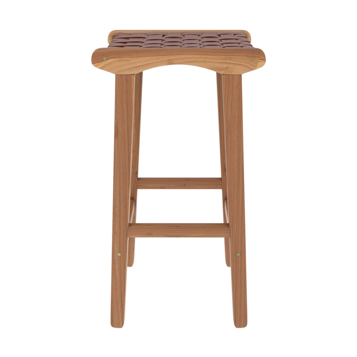 tabouret de bar kuna en cuir tresse marron 68 cm_1