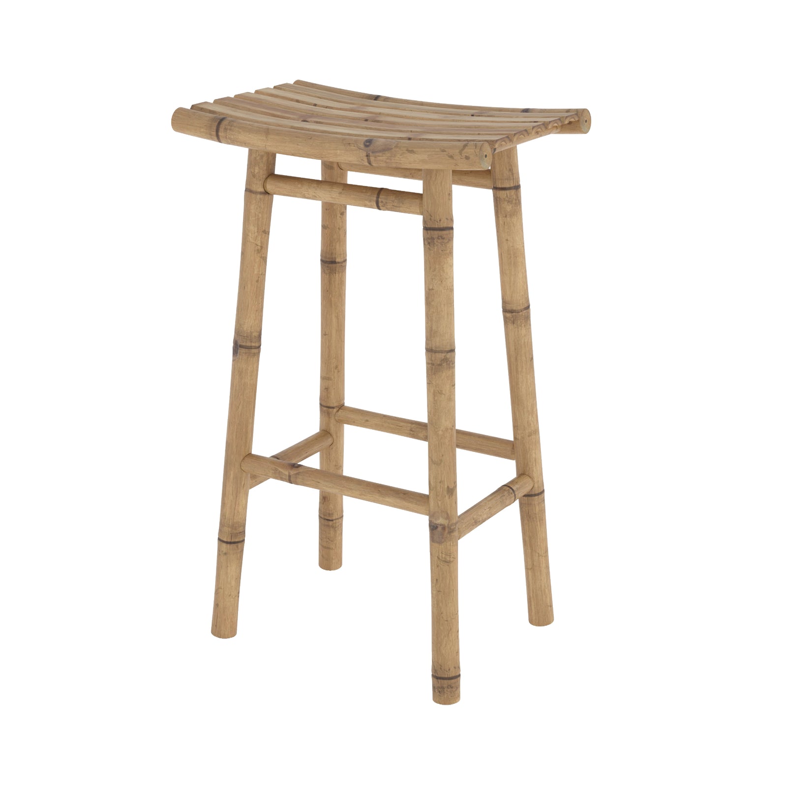 tabouret de bar vadella exterieur en bambou 74 cm fond blanc