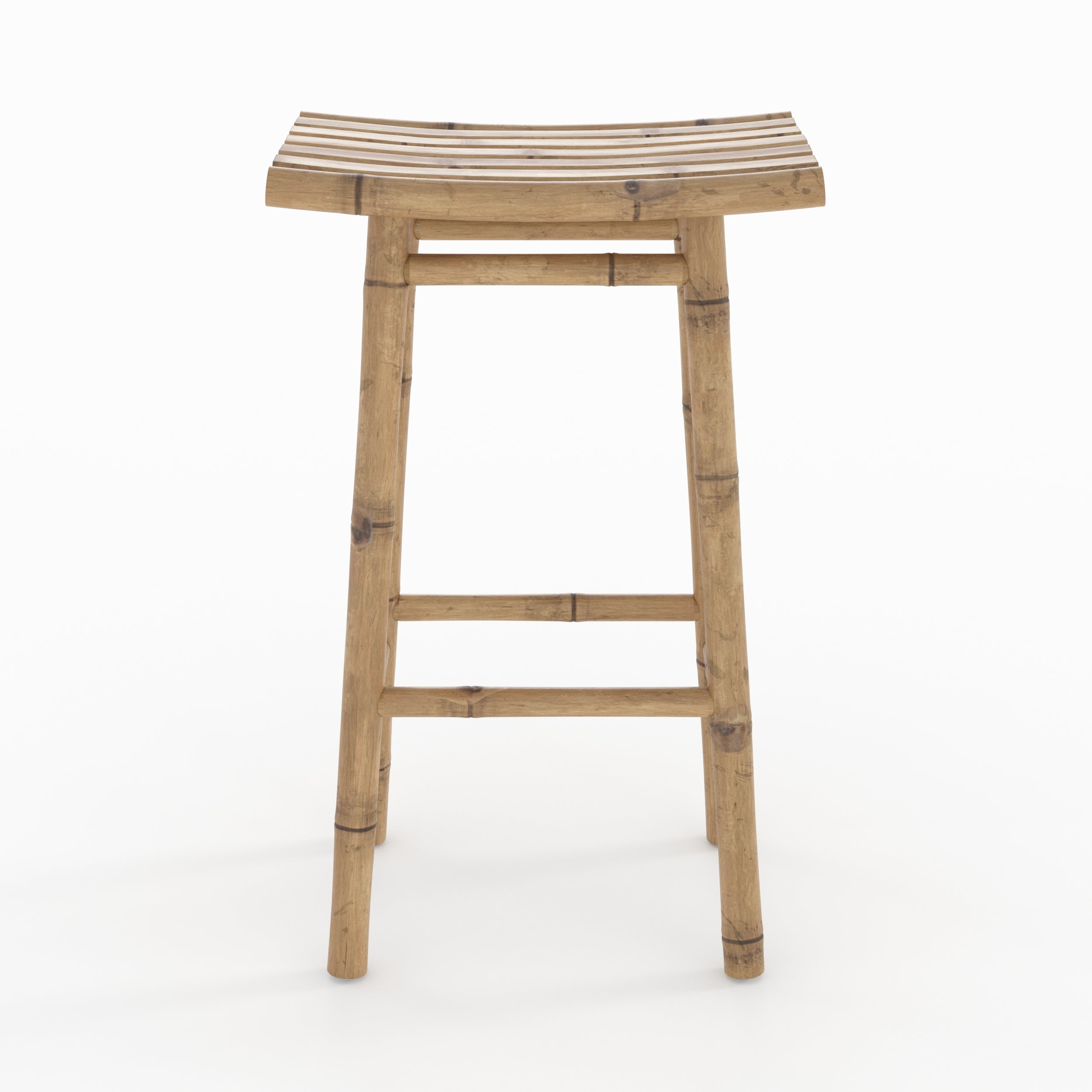 tabouret de bar vadella exterieur en bambou 74 cm