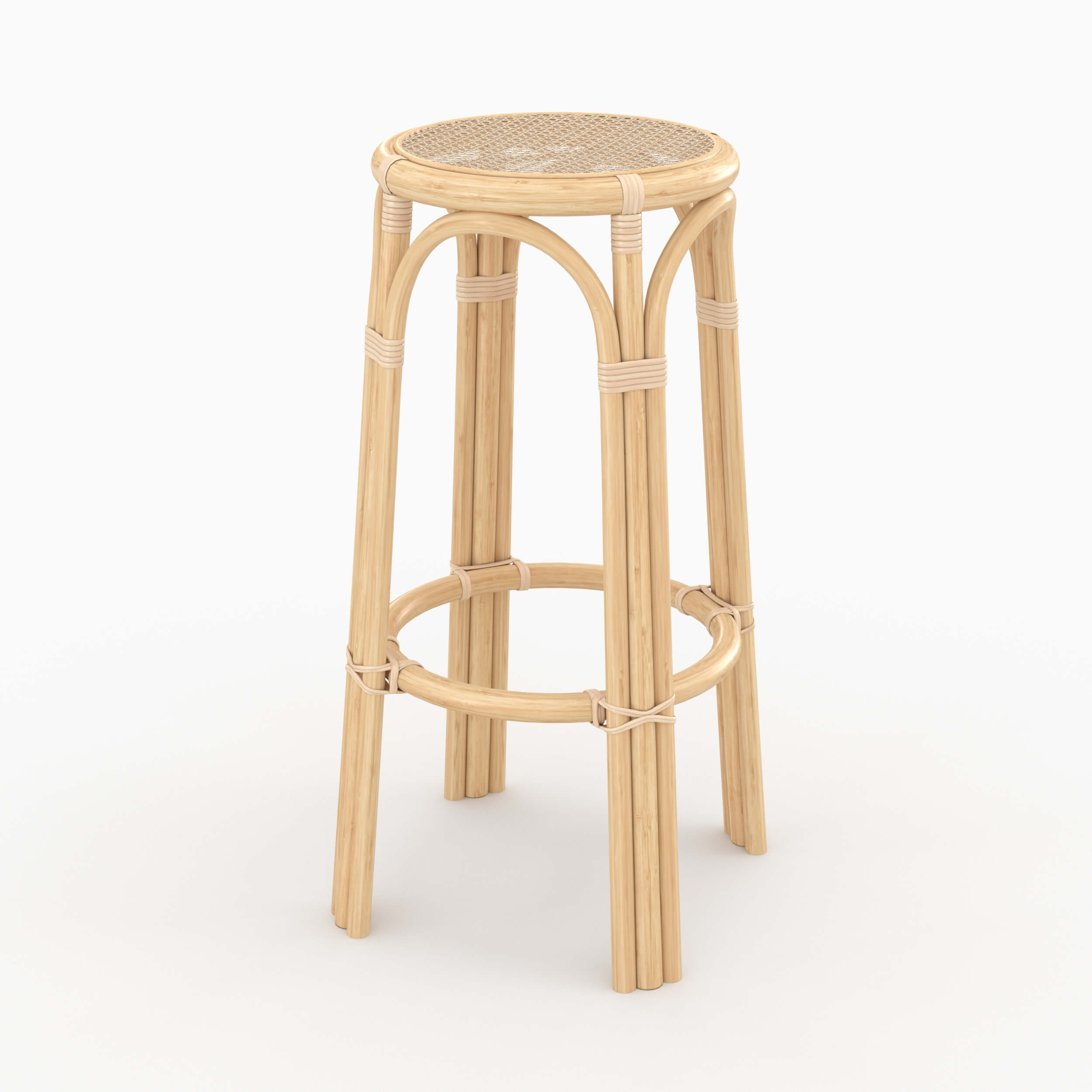 tabouret de bar vania en rotin 75 cm