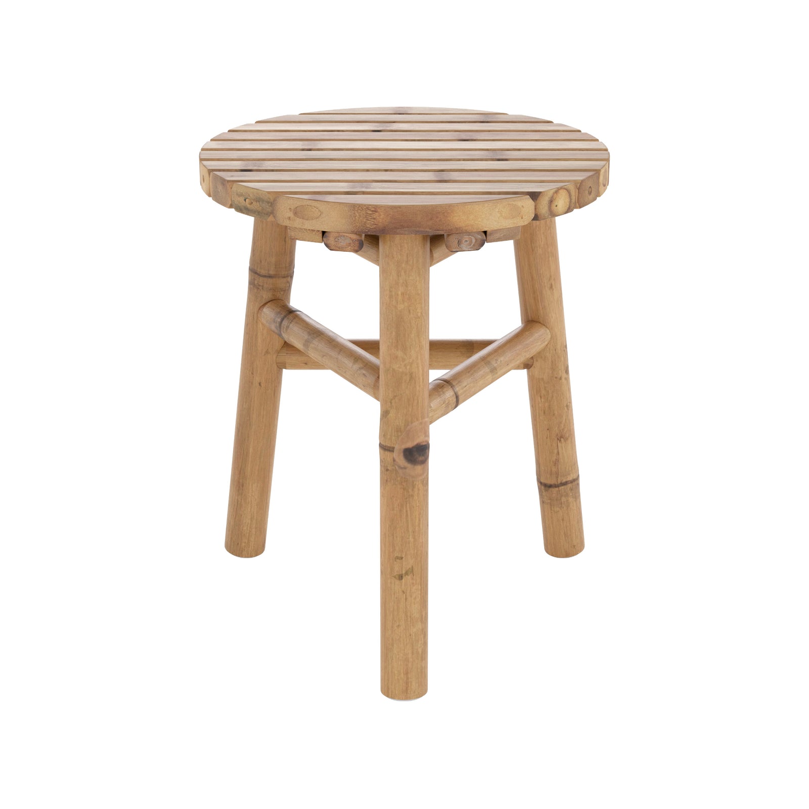 tabouret de jardin eli en bambou fond blanc