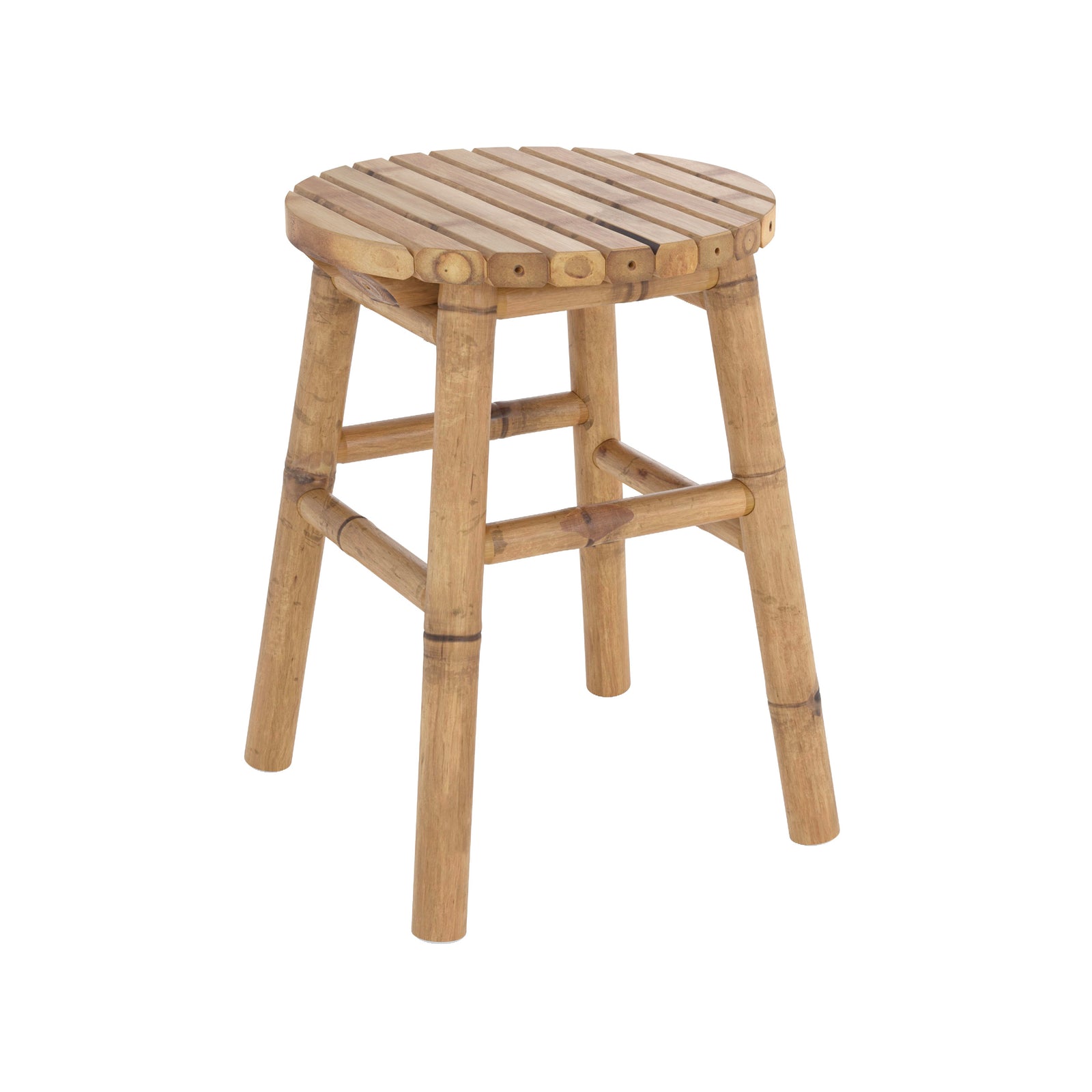 tabouret de jardin polly en bambou hauteur 45