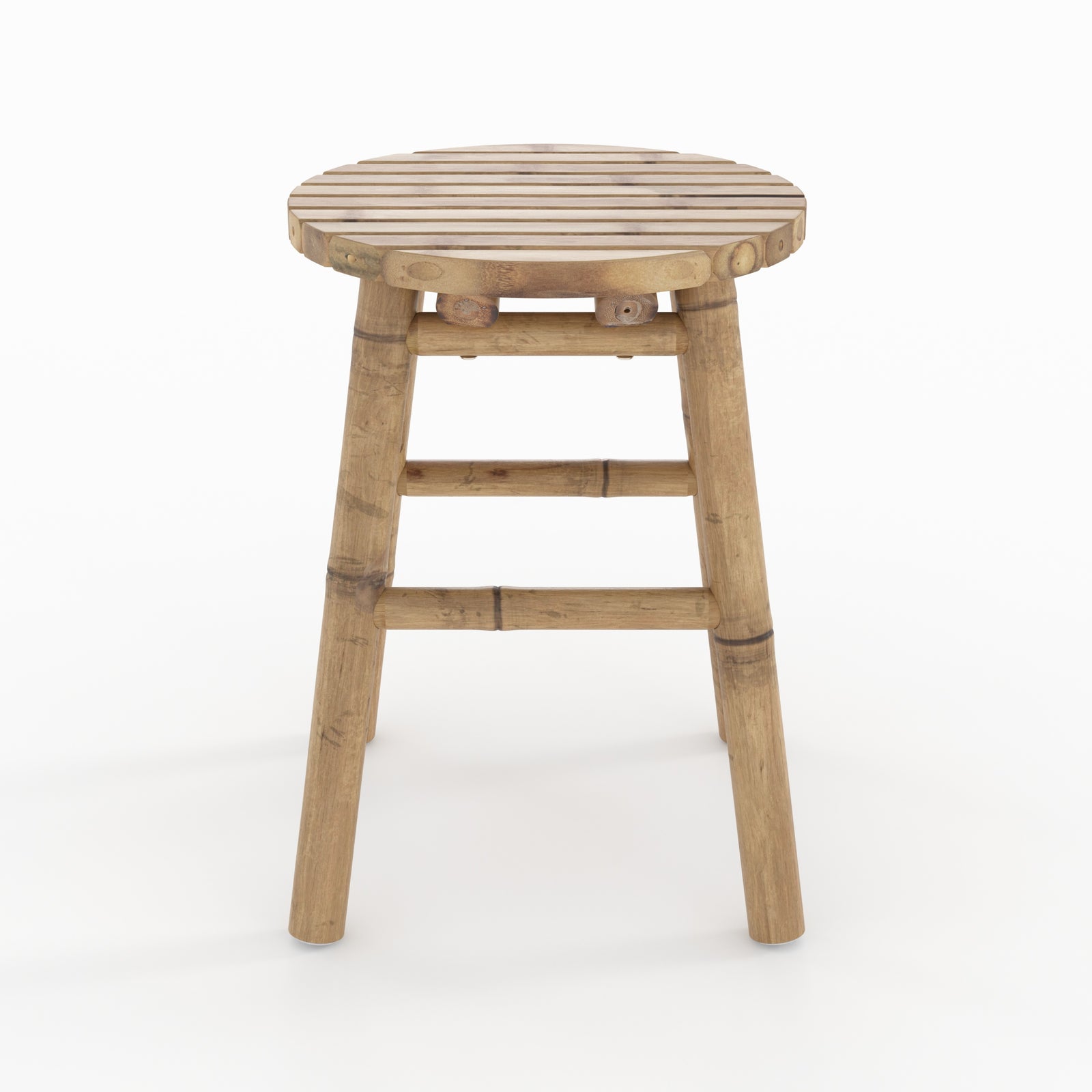 tabouret de jardin polly en bambou hauteur 45
