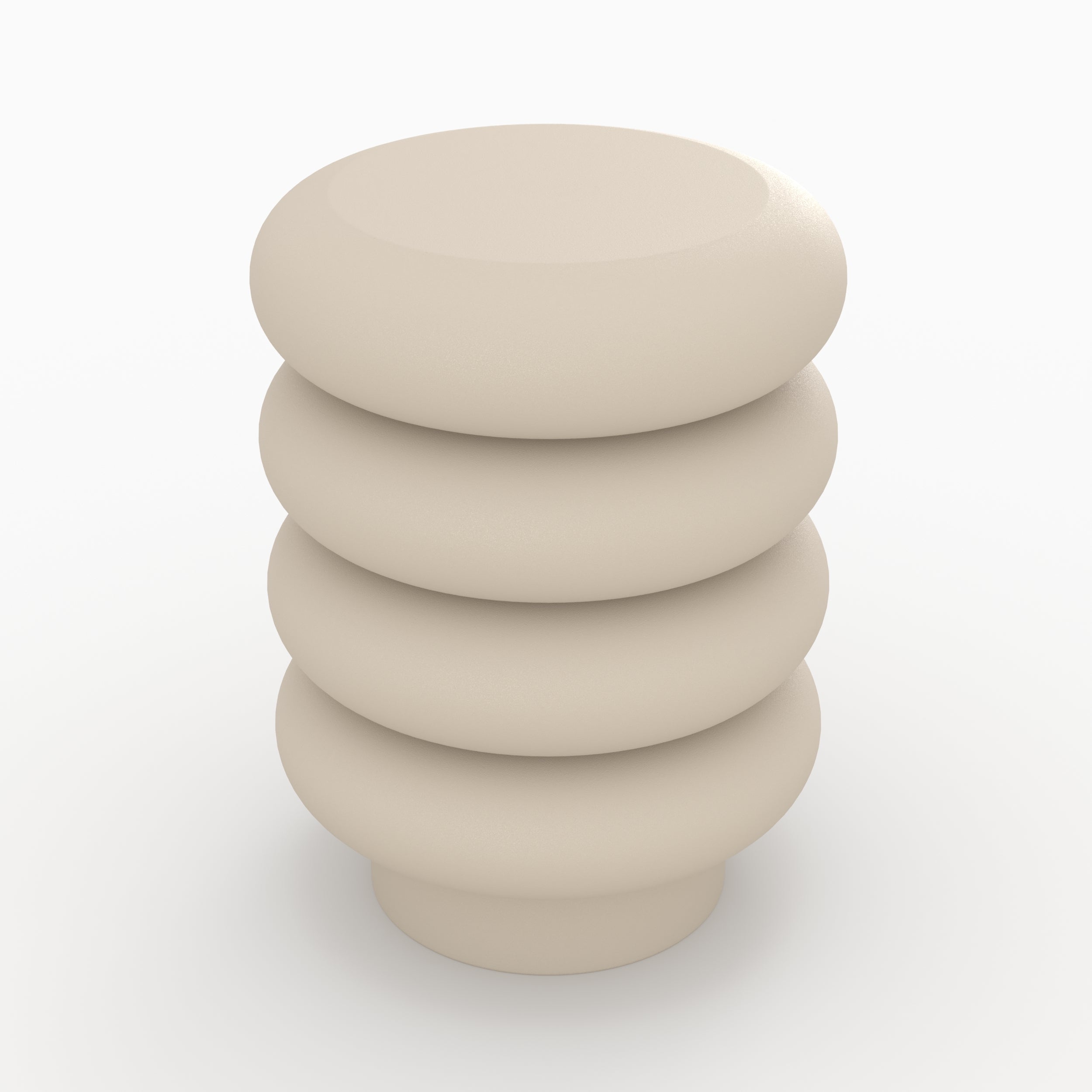 tabouret rond en metal gris felicie superposition