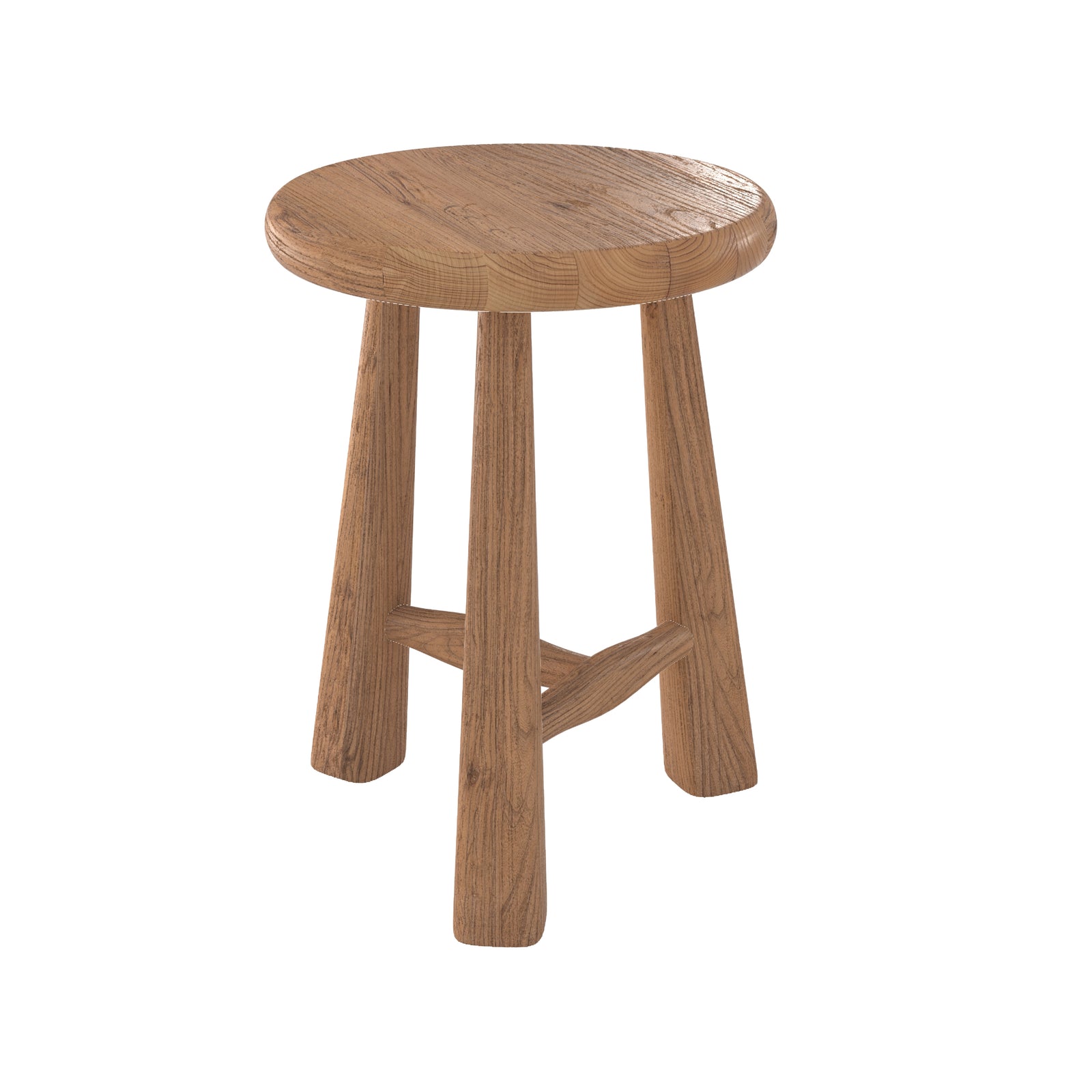 tabouret toby en bois d orme hauteur 42 cm fond blanc
