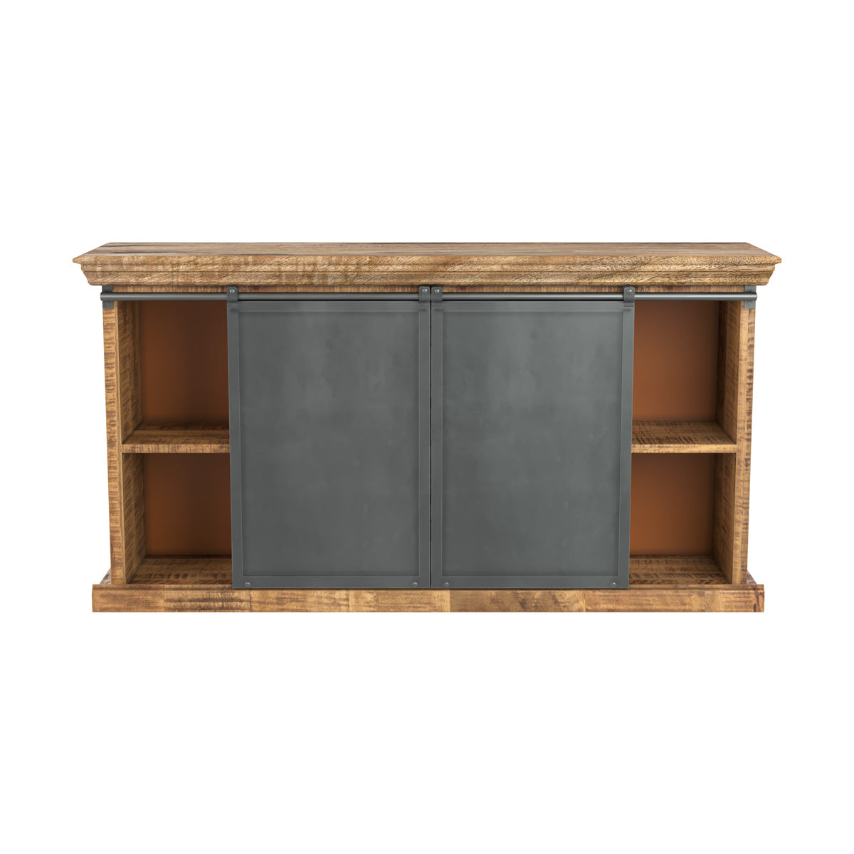 tabuk buffet en bois de manguier 2 portes coulissantes