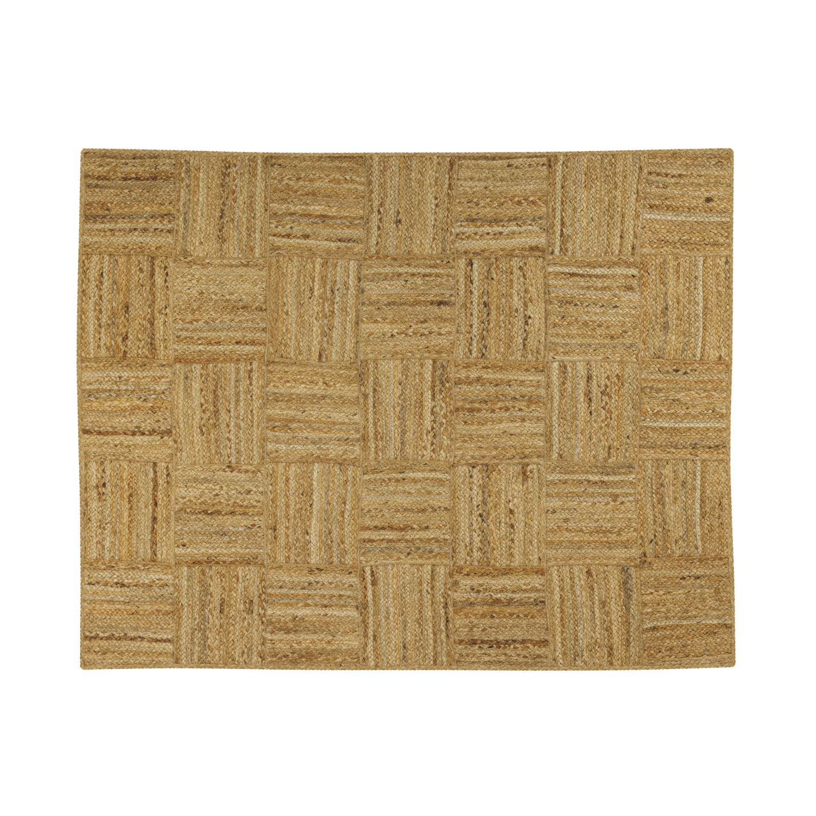 tapis en jute rectangulaire 120 x 150 cm kara fond blanc