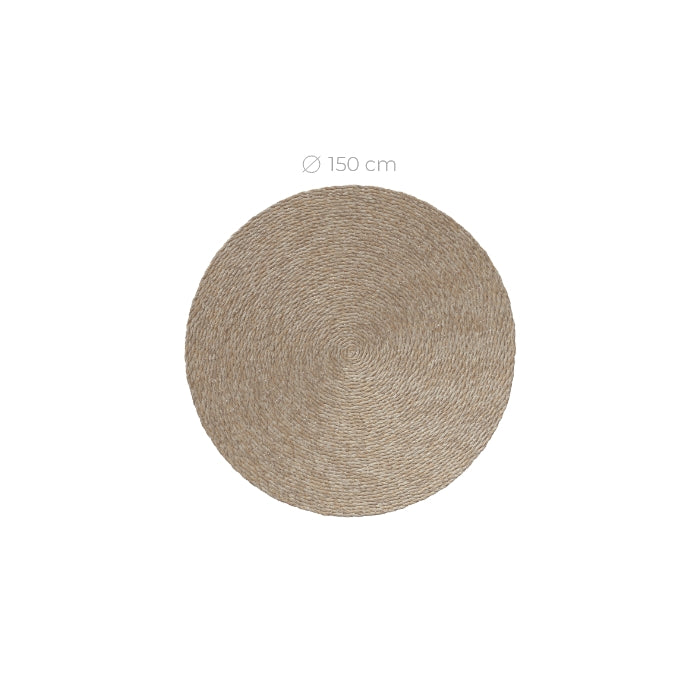 tapis rond 150 cm en matiere naturelle