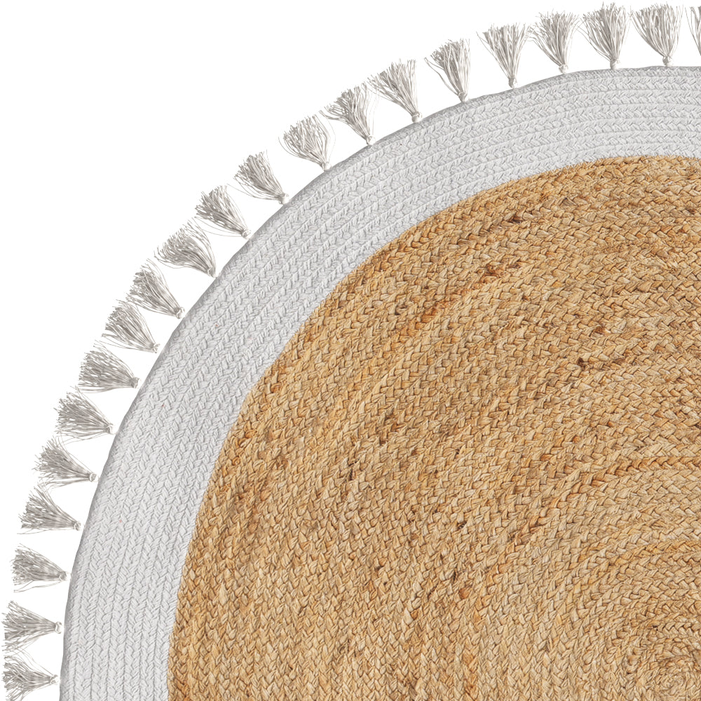 tapis rond en jute naturel d 120 cm anais