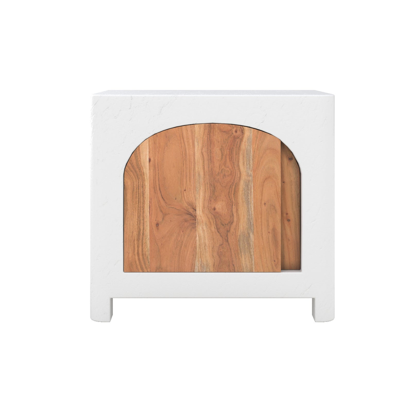 tble de chevert blanc casse en beton et bois fira