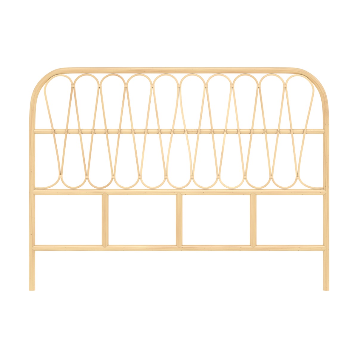 tete de lit 140 cm en rotin naturel elior