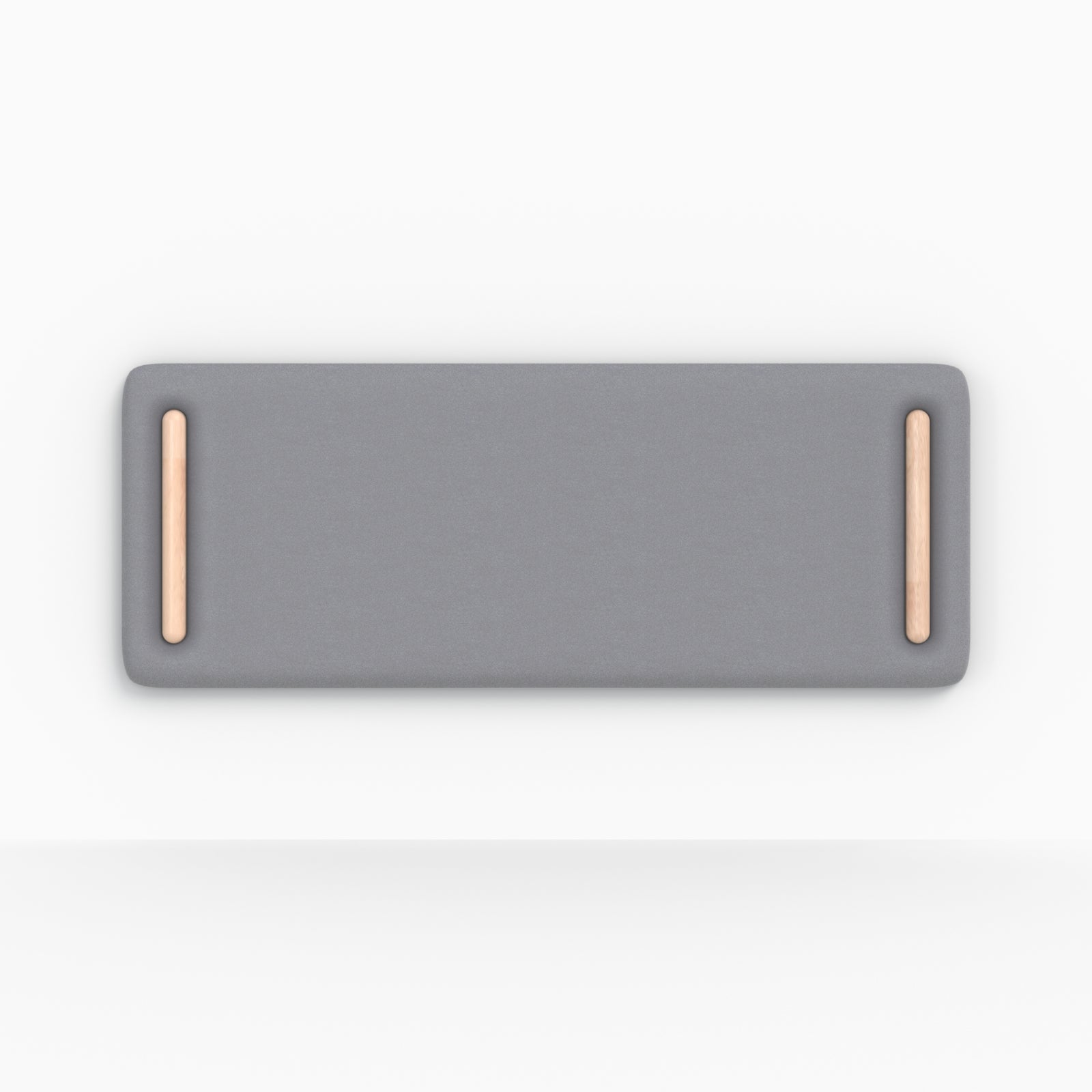 tete de lit 140 cm tissu gris bois clair katia