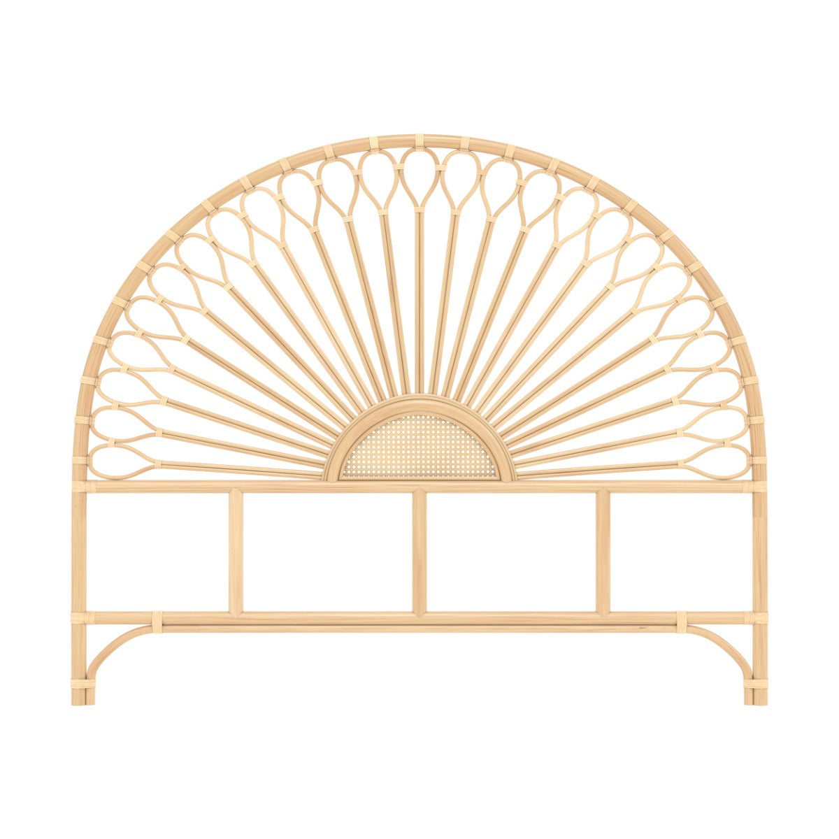 tete de lit 160 cm en rotin naturel alan